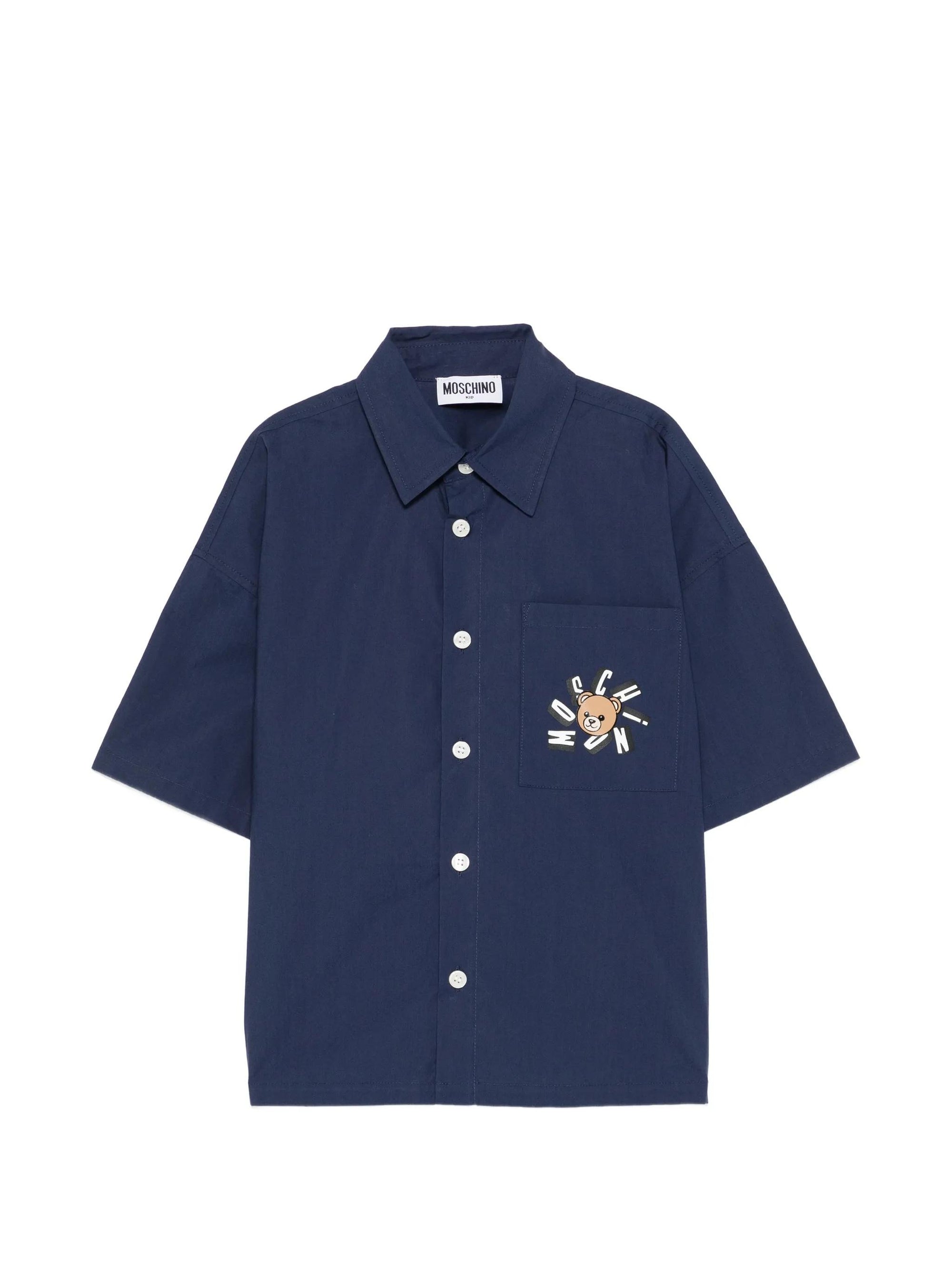 Camicia con taschino HUC01WLLA10 40016 MOSCHINO KID 