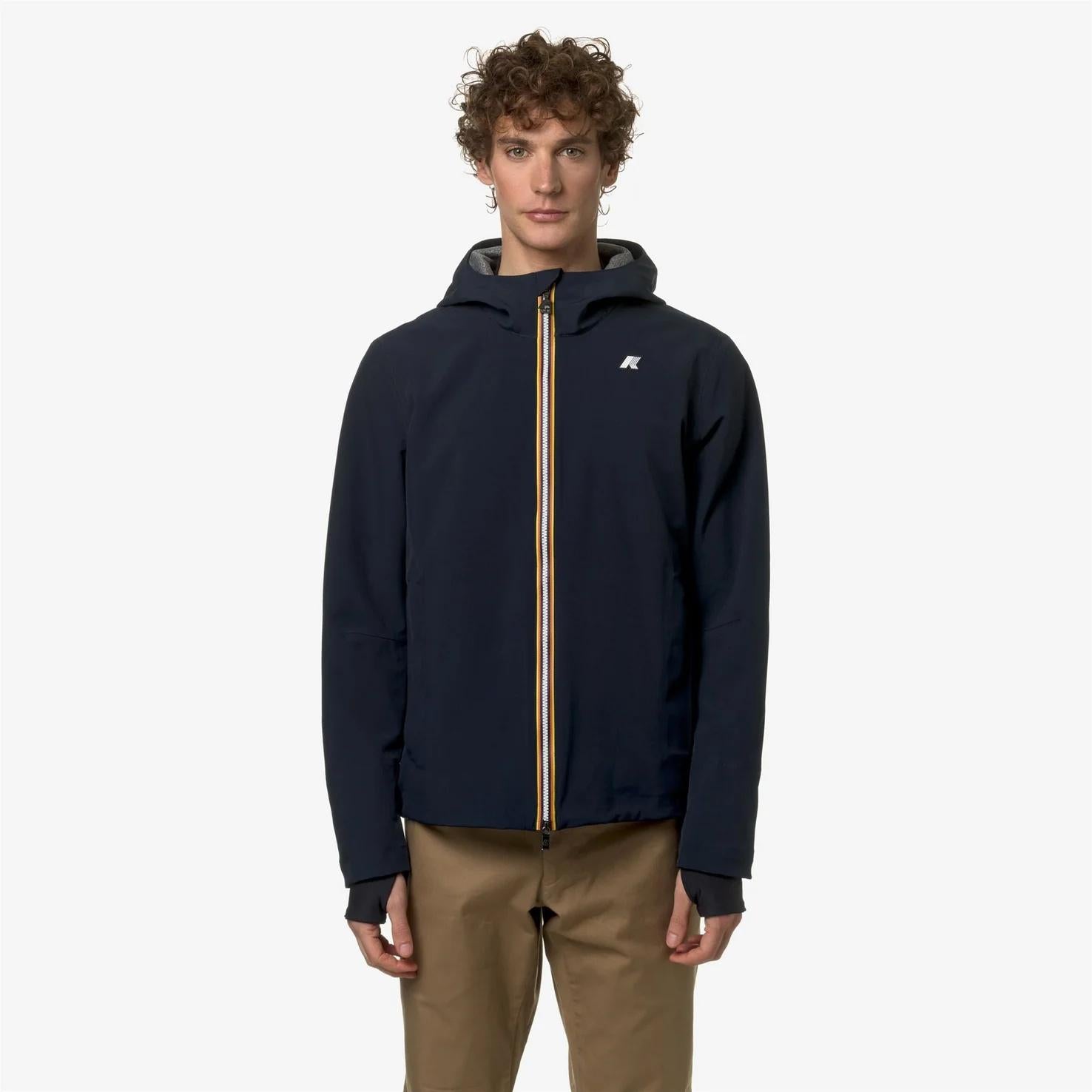 Giacca corta urbana da uomo blu con protezione impermeabile K5123GW K89 K-WAY 
