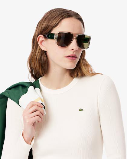 T-shirt in cotone a costine slim fit TF1692 70V LACOSTE 