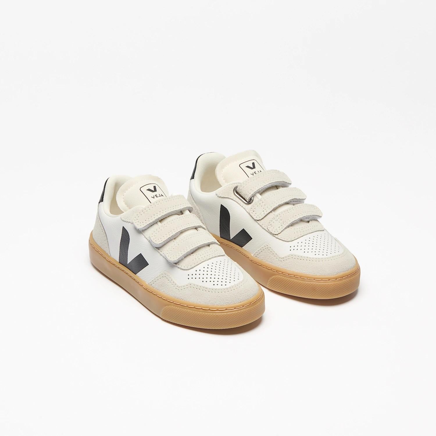 V-90 leather white black natural SX2021 006 VEJA 