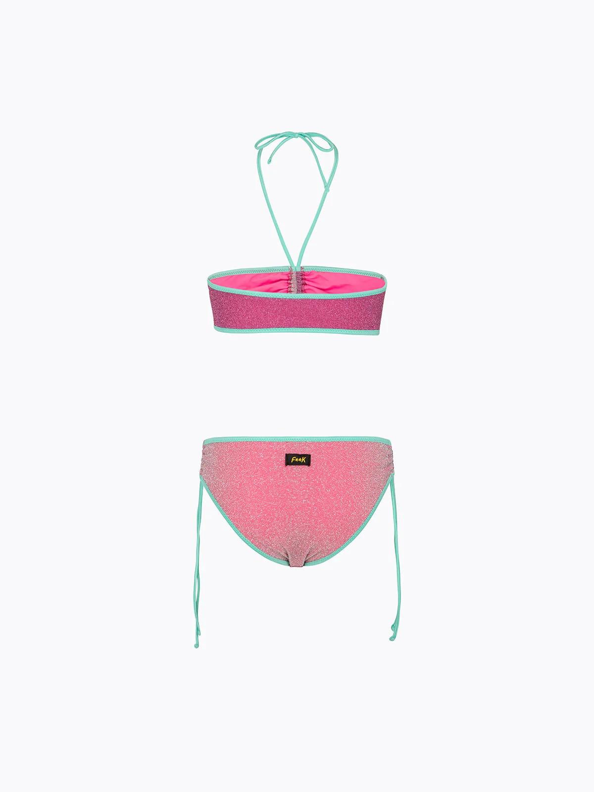 Bikini Bambina F**K Top con Slip Fisso FJ26SG0621 OR F**K 
