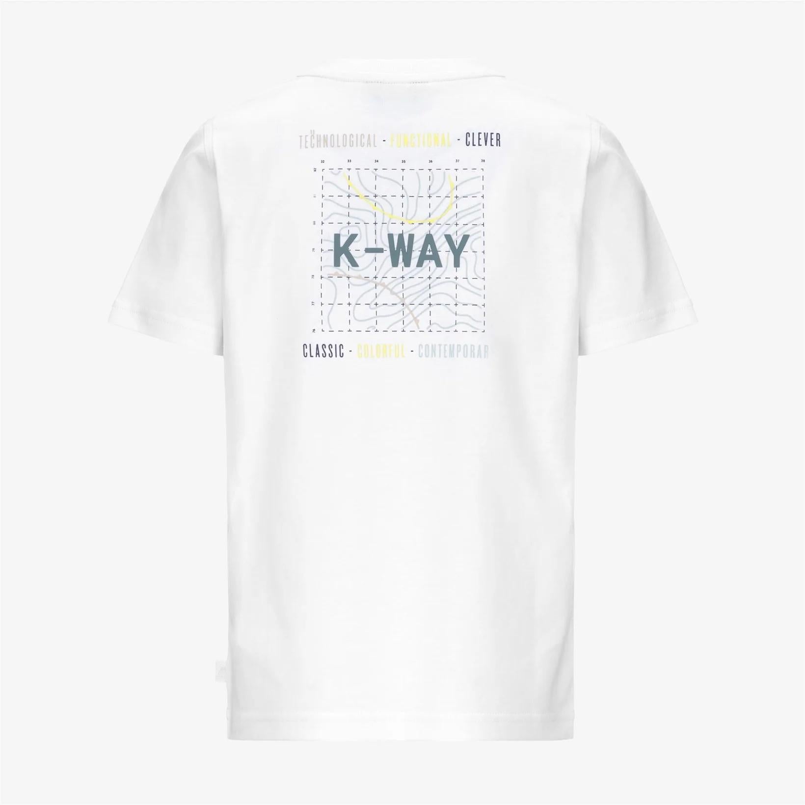 T-shirt manica corta bambini bianco K5136ZW 001A K-WAY 