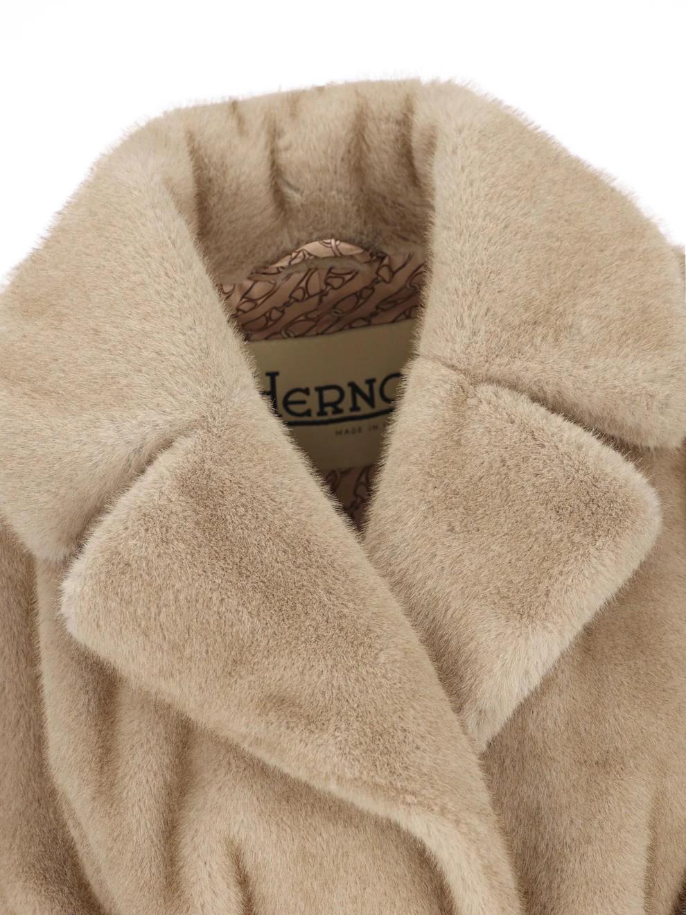 Cappotto lungo in soft faux fur CA000582D12739 1985 HERNO 