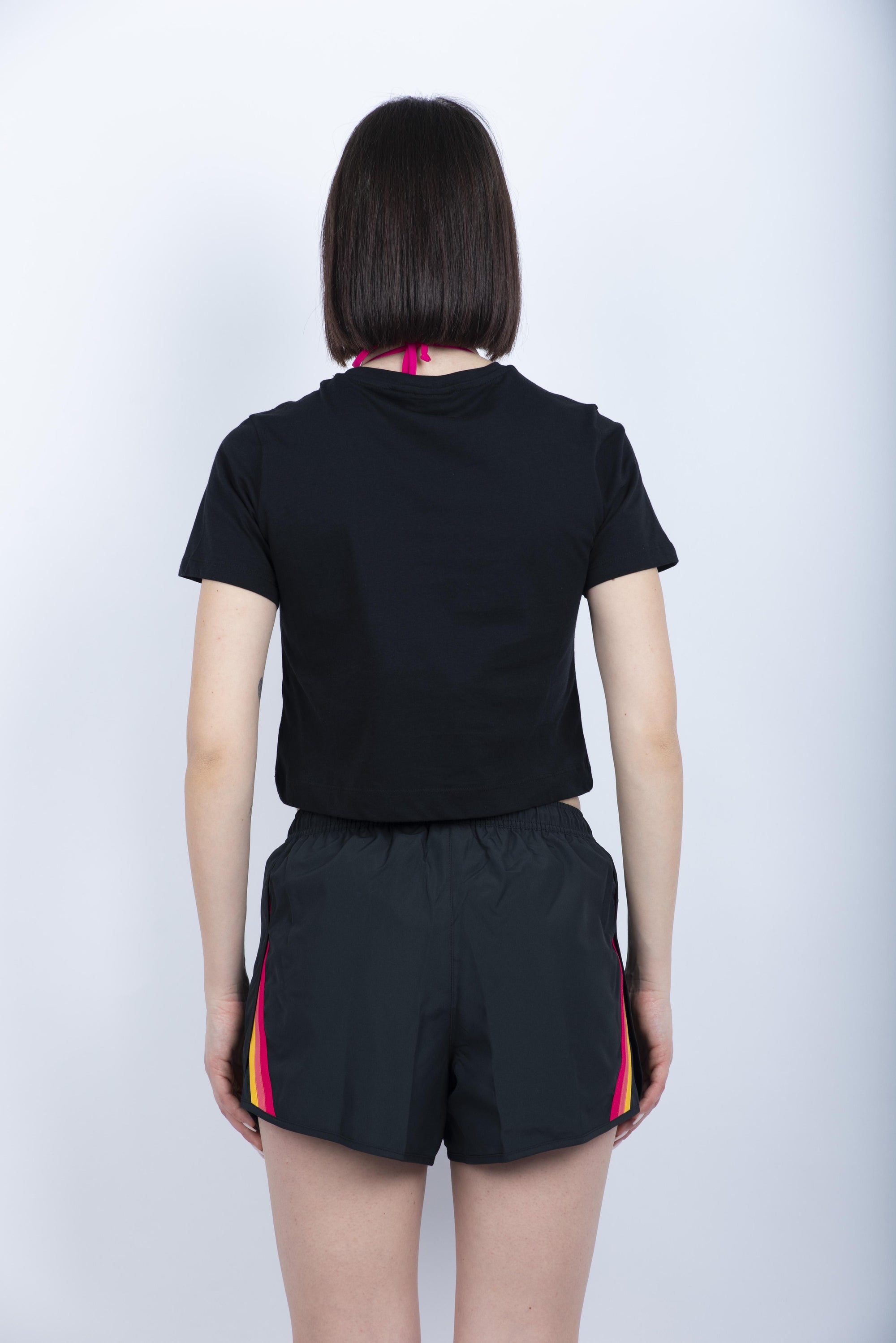 T-shirt crop nero W740TEJS000 00402 SUNDEK 