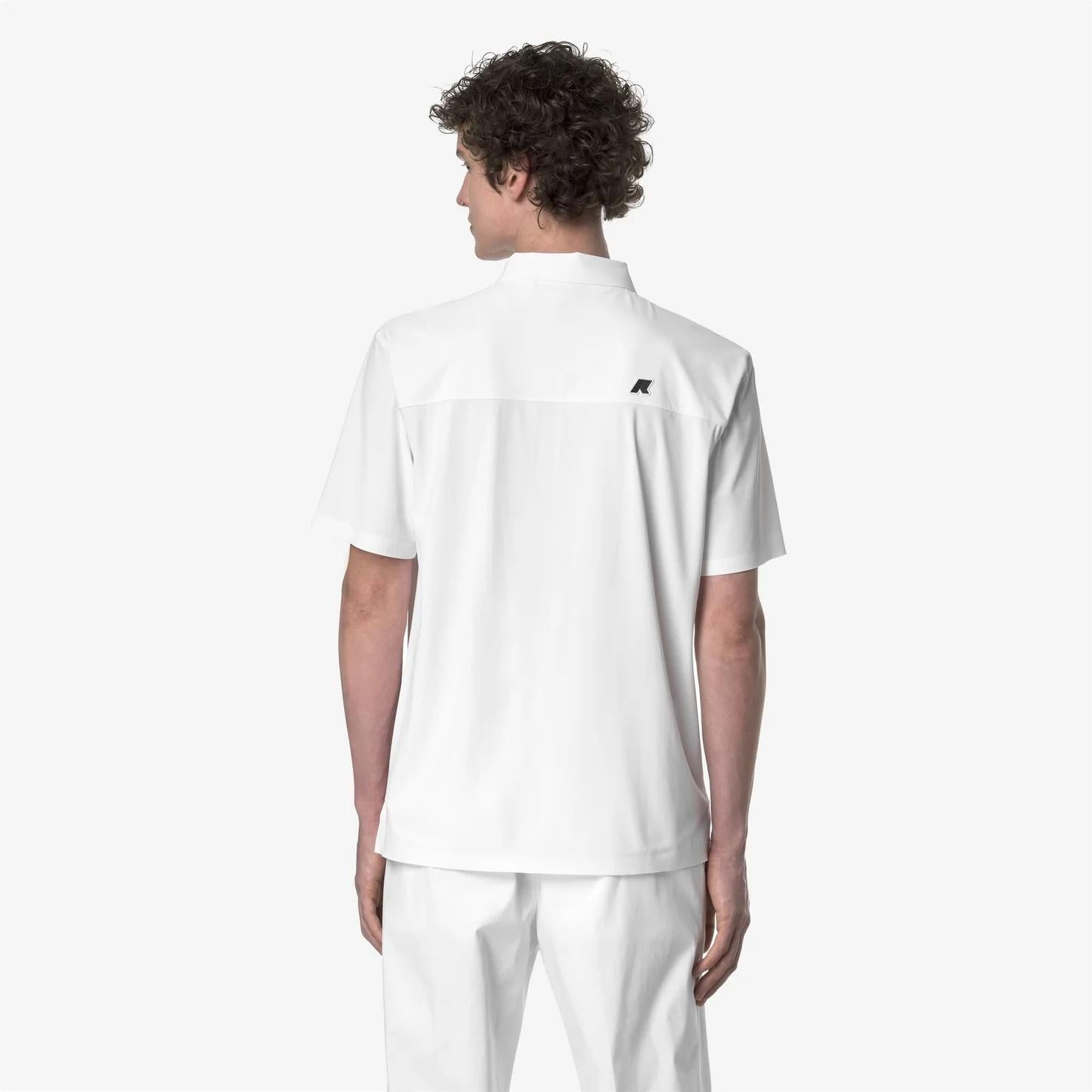 Polo da golf da uomo bianca brillante con tessuto elasticizzato K51346W UZ9 K-WAY 