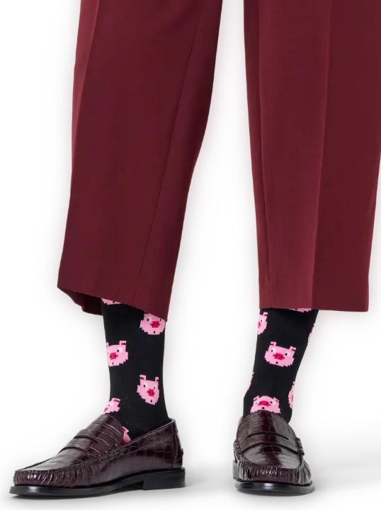 Pig Sock P003649 BLACK HAPPY SOCKS 