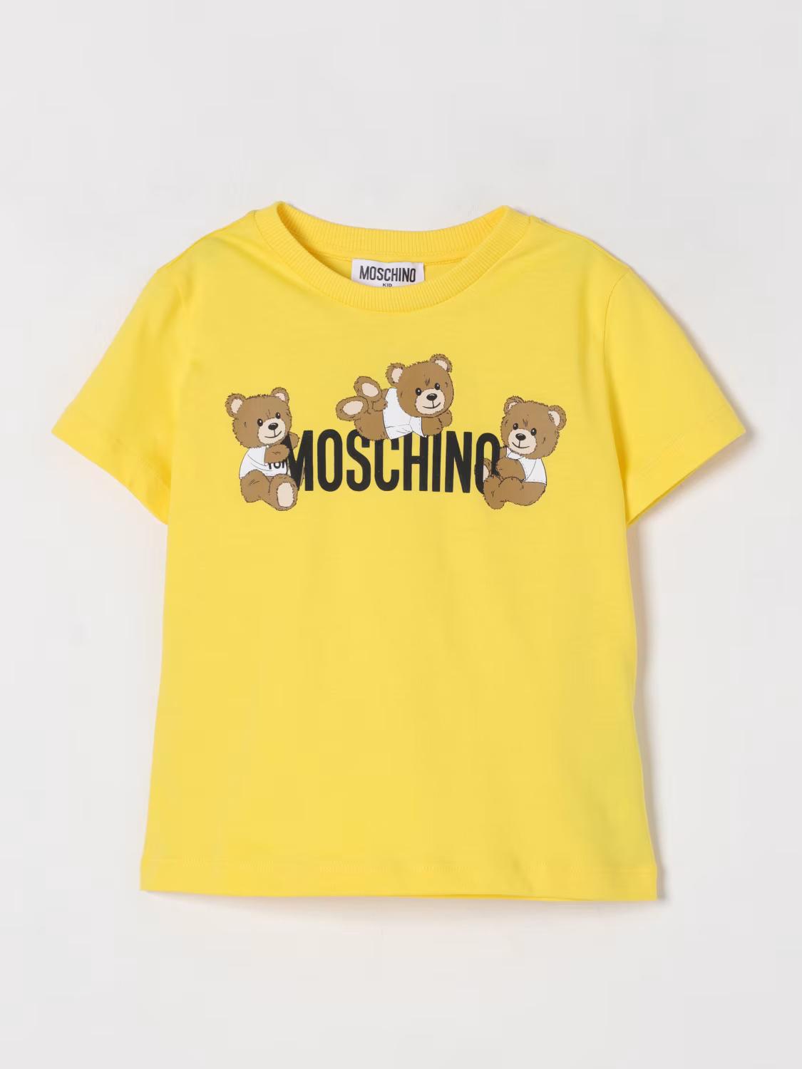 T-shirt con stampa logo Teddy Bear HUM059LAA23 50577 MOSCHINO KID 