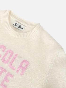 Girocollo Princess in misto cashmere con jacquard Piccola Peste PRC0001 01976I MC2 SAINT BARTH 