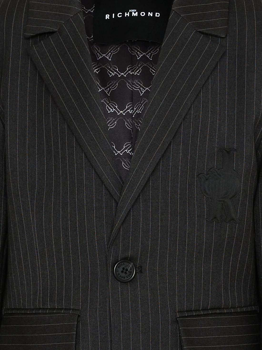 Giacca monopetto a righe RBP26075GC GREYDARK RICHMOND 