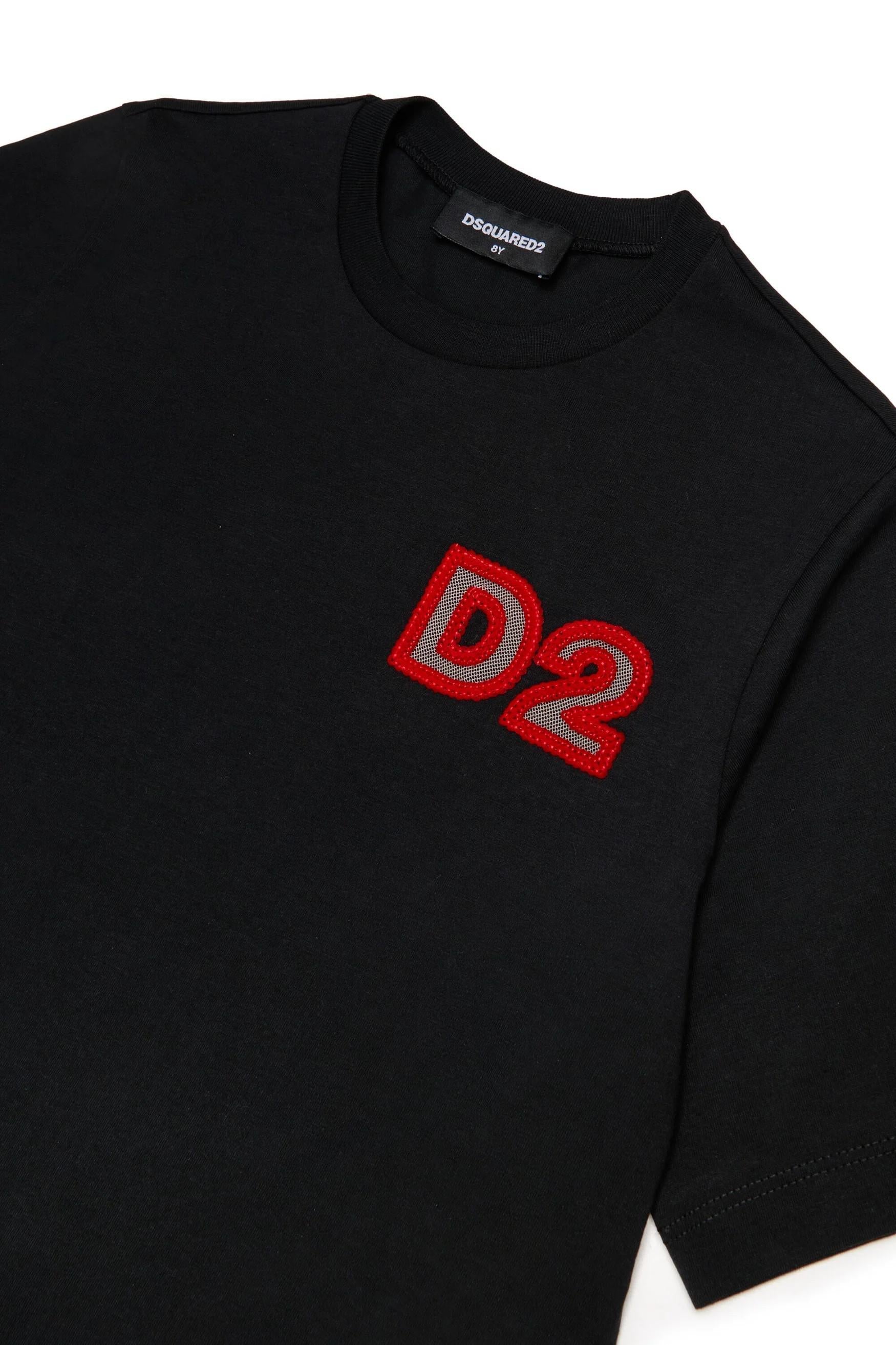 T-shirt con logo perline DQ2996D00MM DQ900 DSQUARED2 