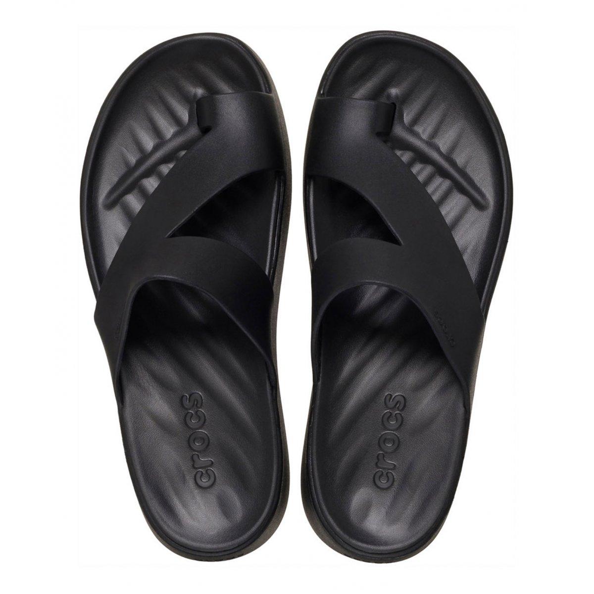 Getaway Platform Toe Loop Donna Black CR210834 BLK CROCS 