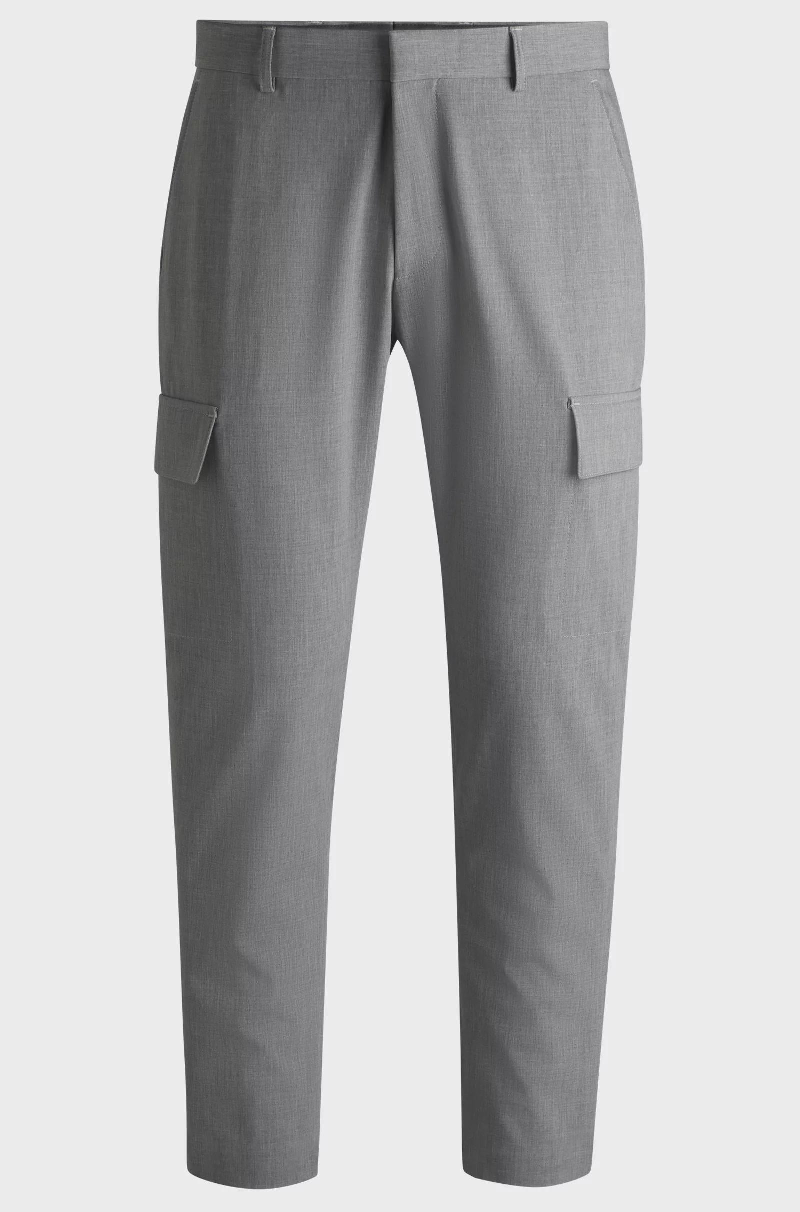 Pantaloni cargo con fit affusolato in tessuto elasticizzato ad alte prestazioni 50535069 030 BOSS 