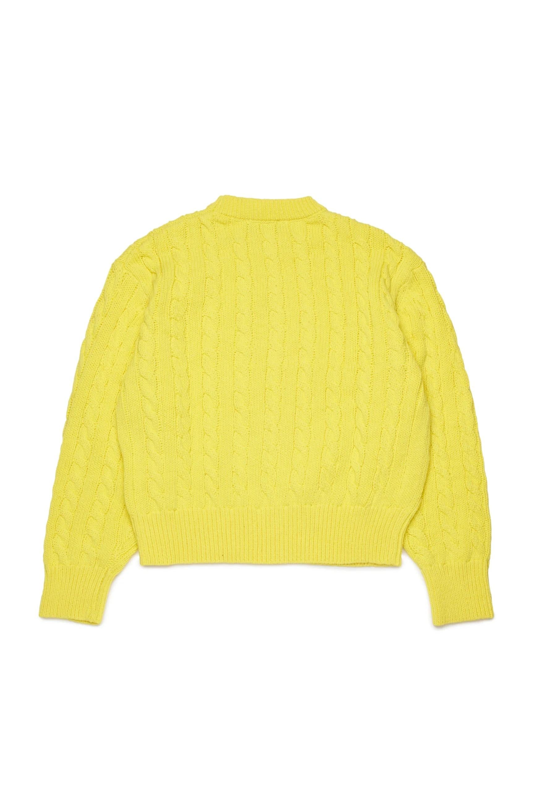 Pullover girocollo a trecce con logo DQ3244D0ACU DQ220 DSQUARED2 