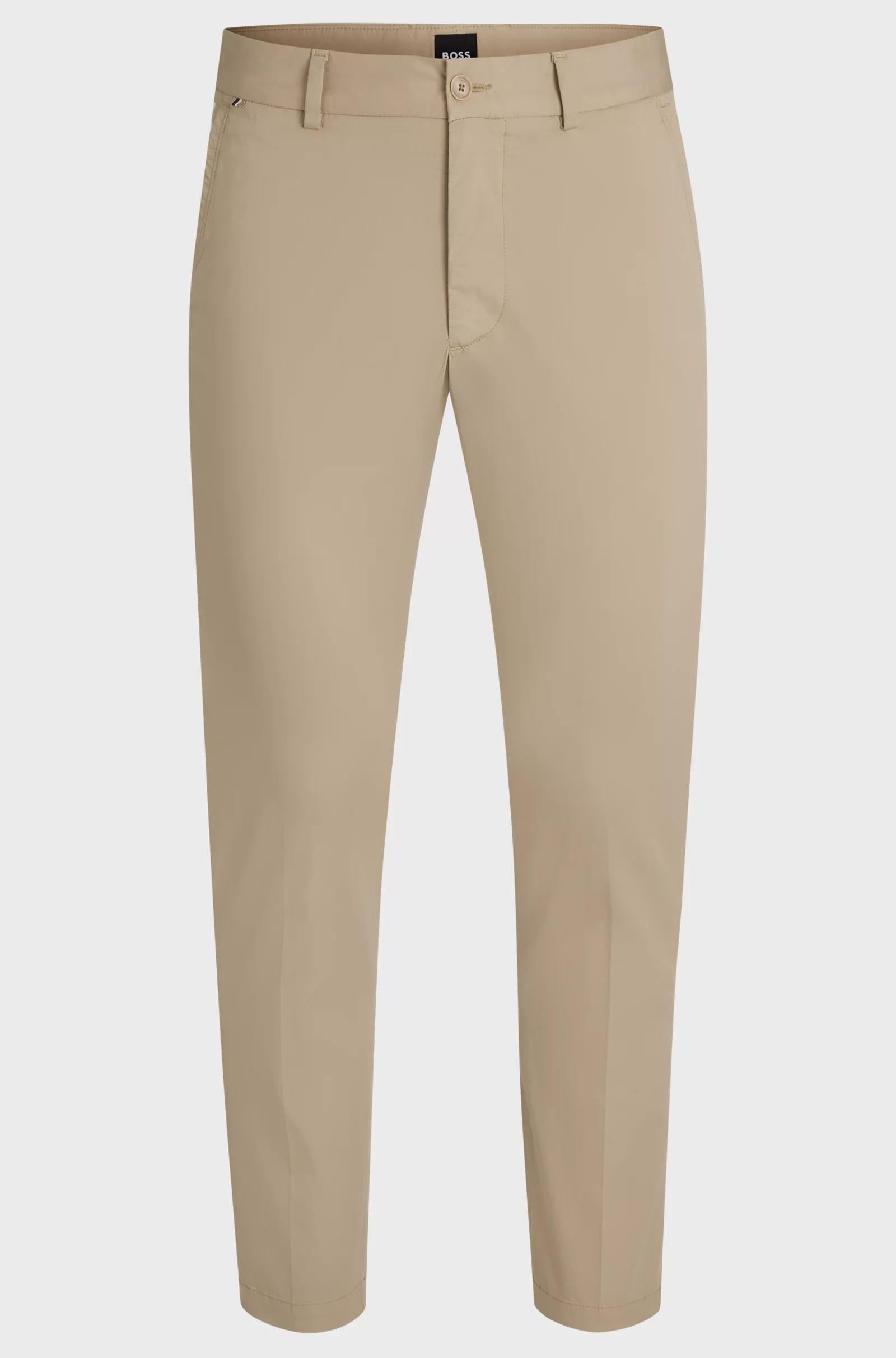 Pantaloni slim fit in satin di misto cotone 50540650 275 BOSS 