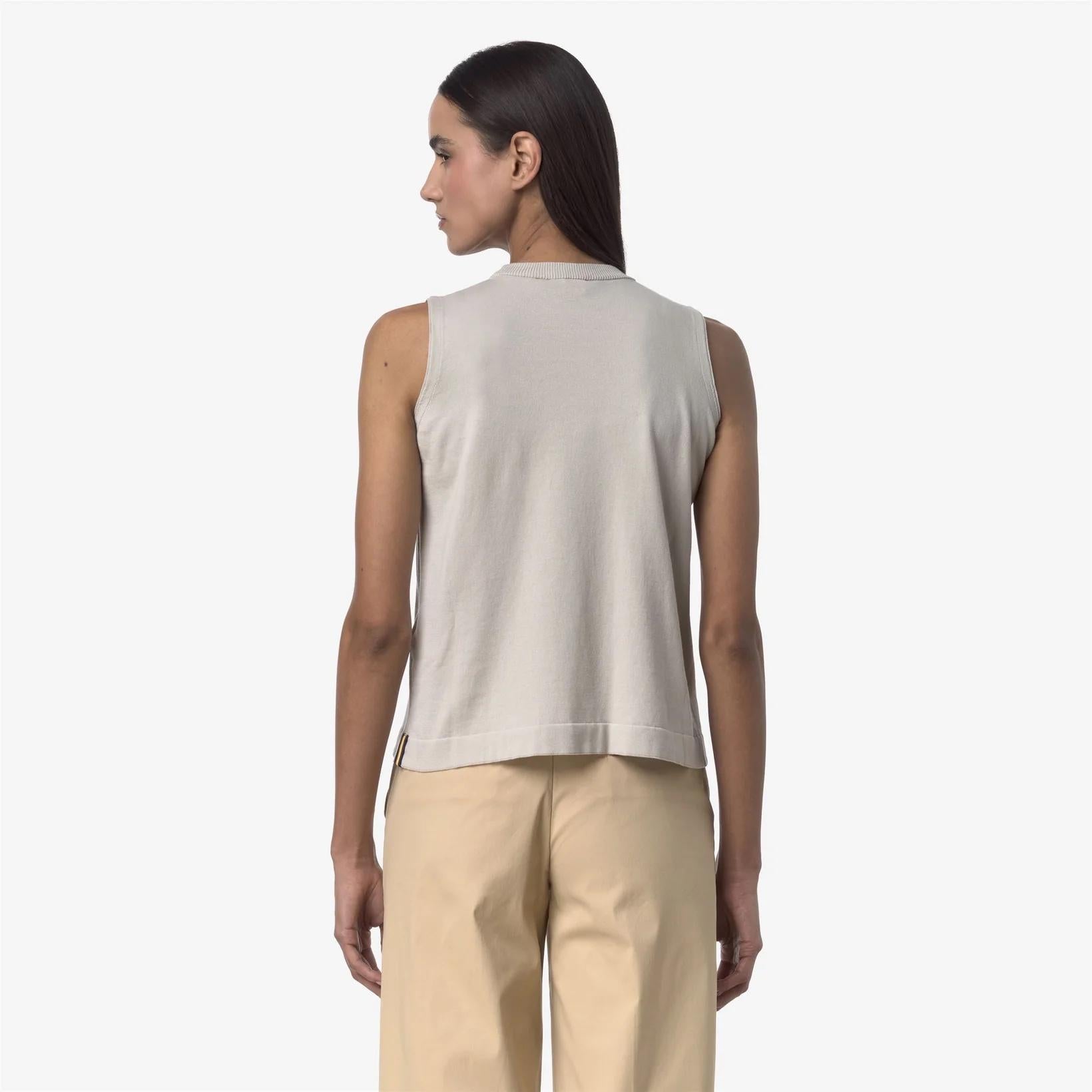 Gilet Geri in maglia donna beige K61276W 634 K-WAY 