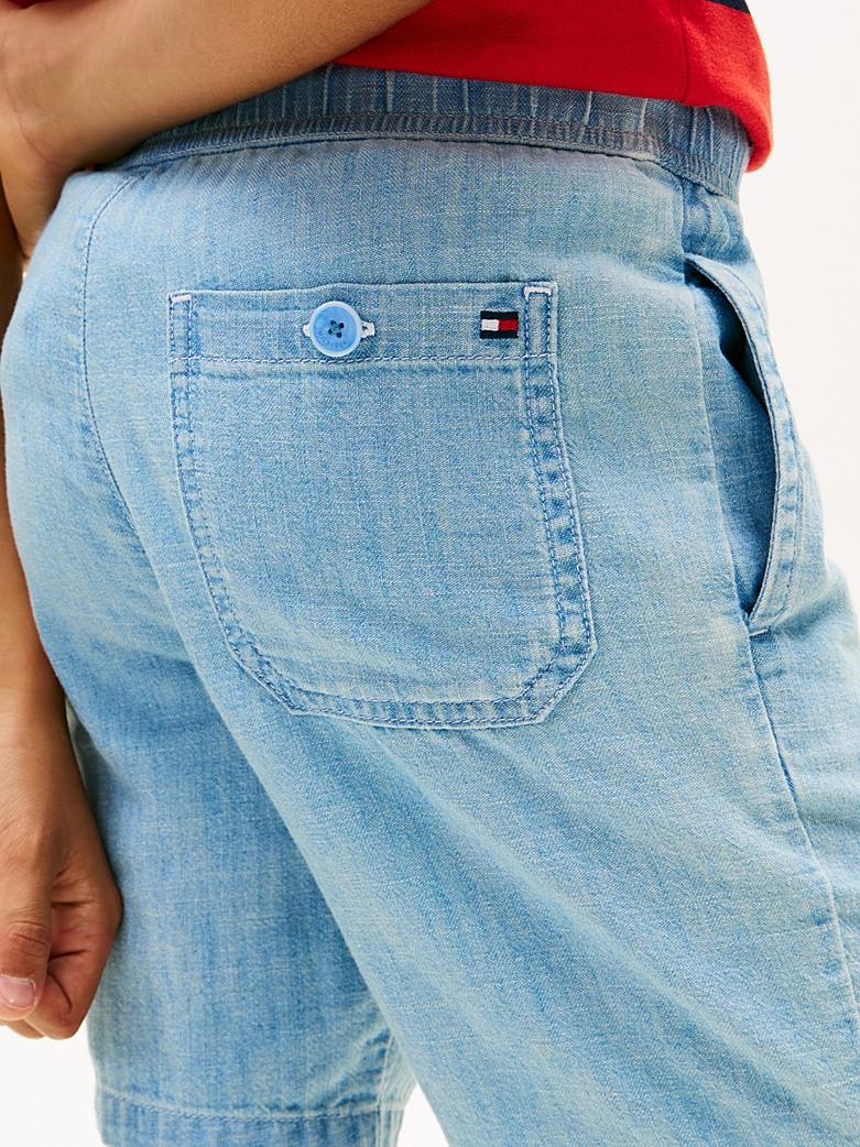 Shorts relaxed fit con trama a spina di pesce KB0KB10248T 1A4 TOMMY HILFIGER 