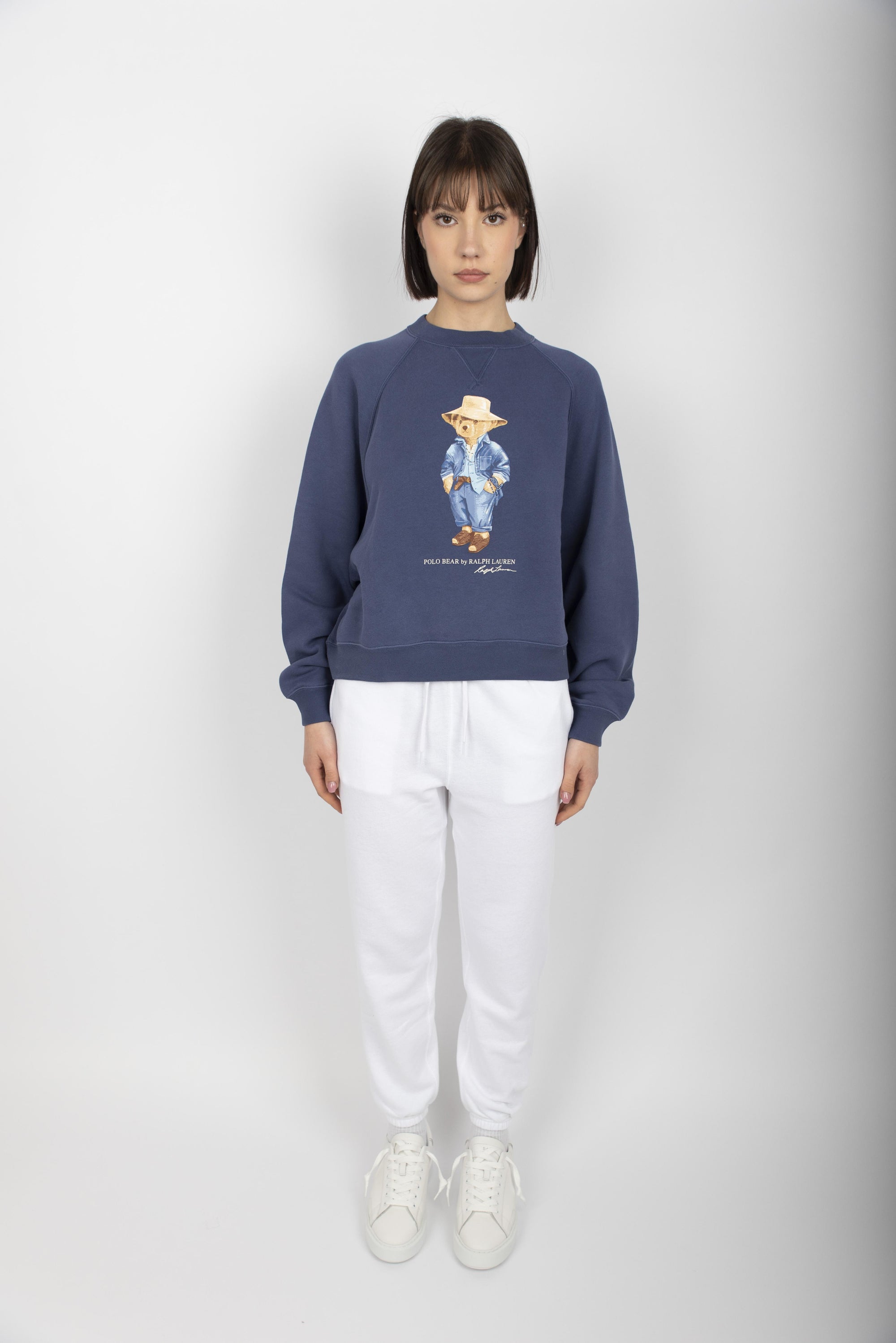 Felpa Polo Bear oversize a girocollo cobalto scuro 211959106 001 POLO RALPH LAUREN 