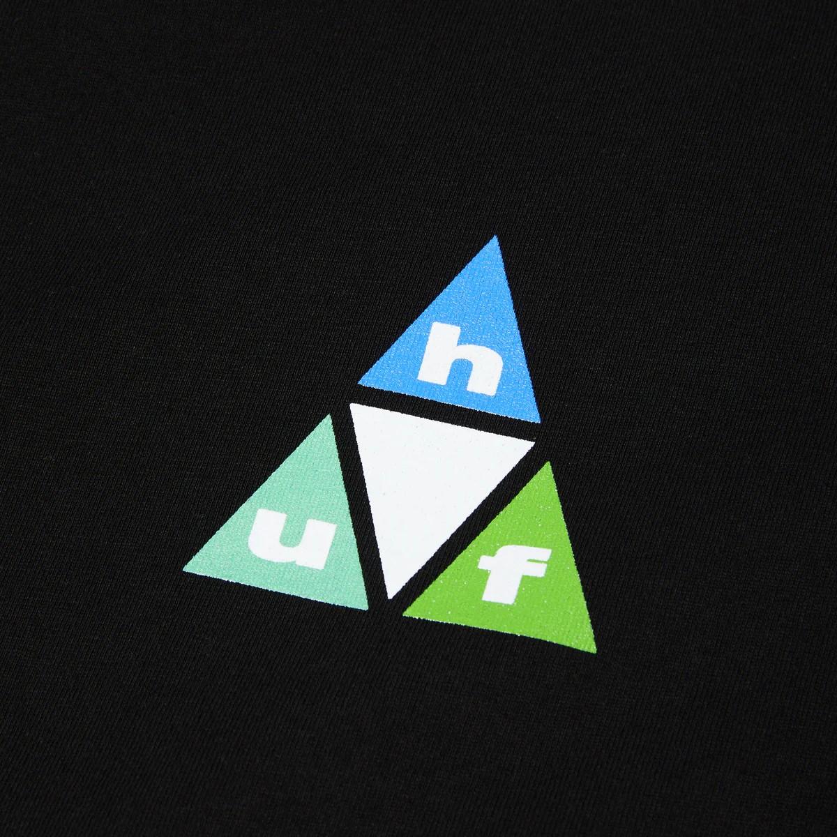 Prism triple triangle t-shirt TS02769 BLACK HUF 