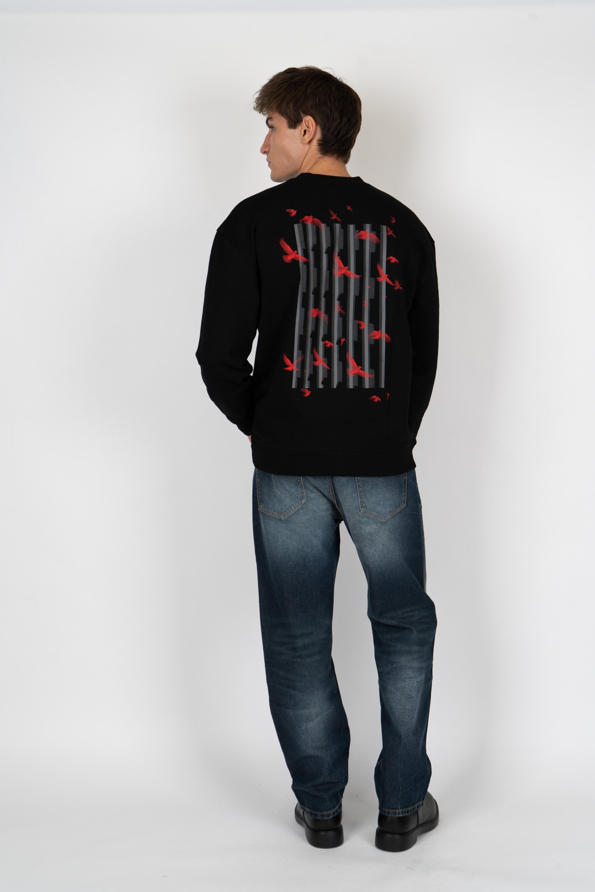 Felpa con grafica con uccelli 50544533 001 HUGO 