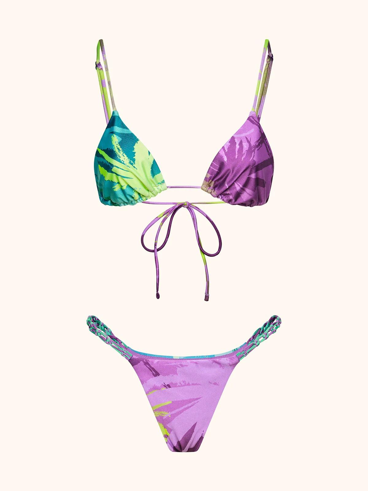 Bikini donna triangolo con slip fisso fantasia MF26SW0821X 50 ME FUI 