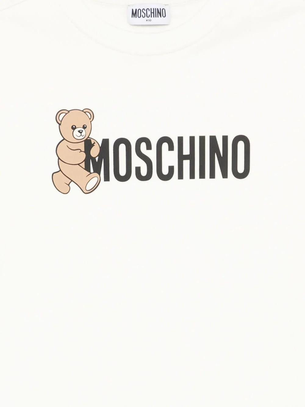 Abito con stampa Teddy Bear HDV0GYLCA83 10063 MOSCHINO KID 