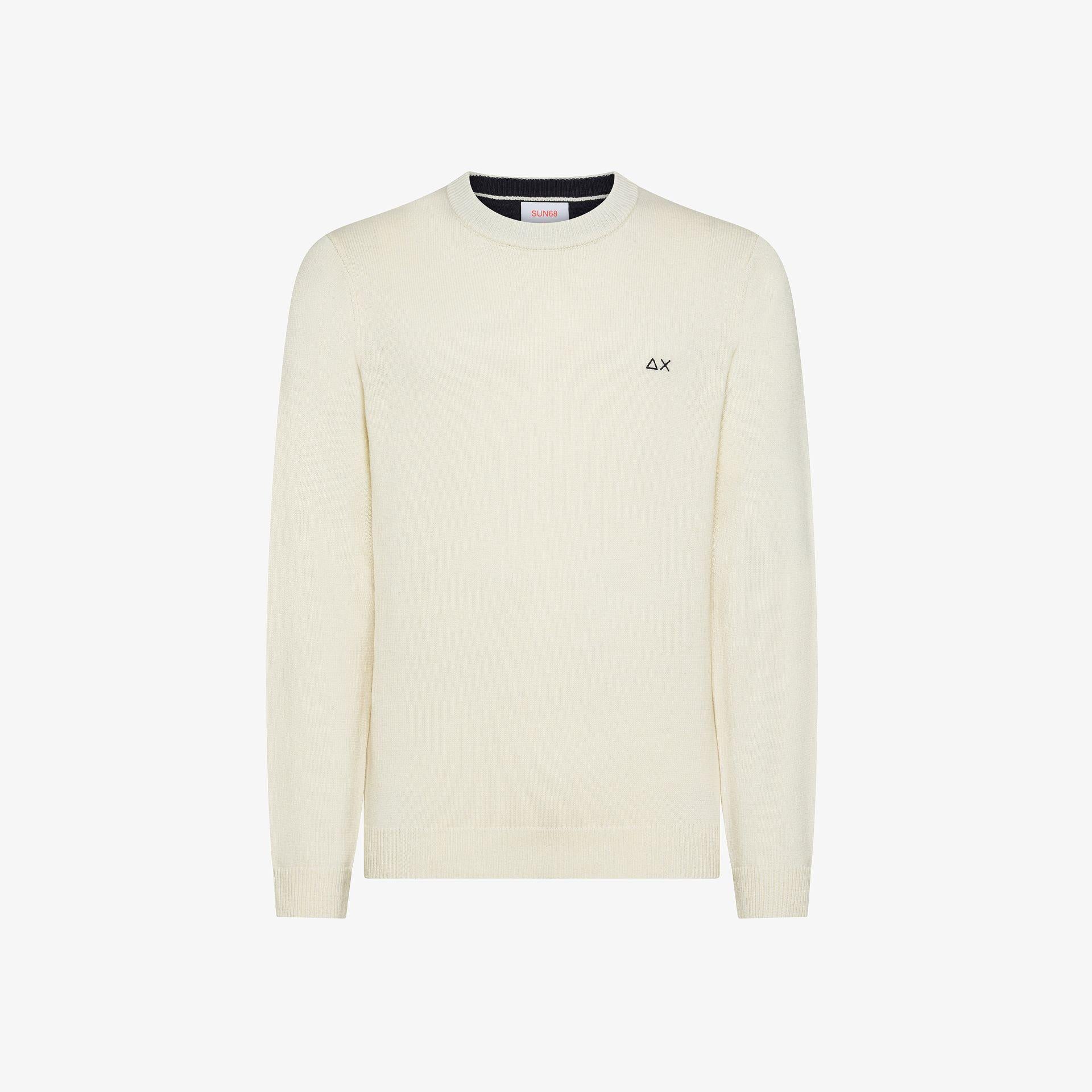 Maglia girocollo in lana e cashmere K45110 31 SUN68 