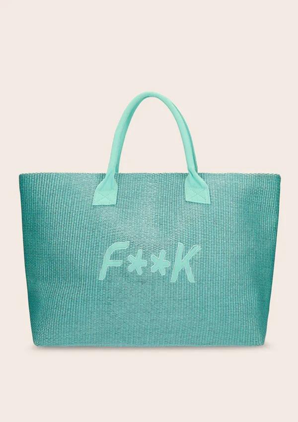 Basket Beachbag Turchese A058 TQ F**K 