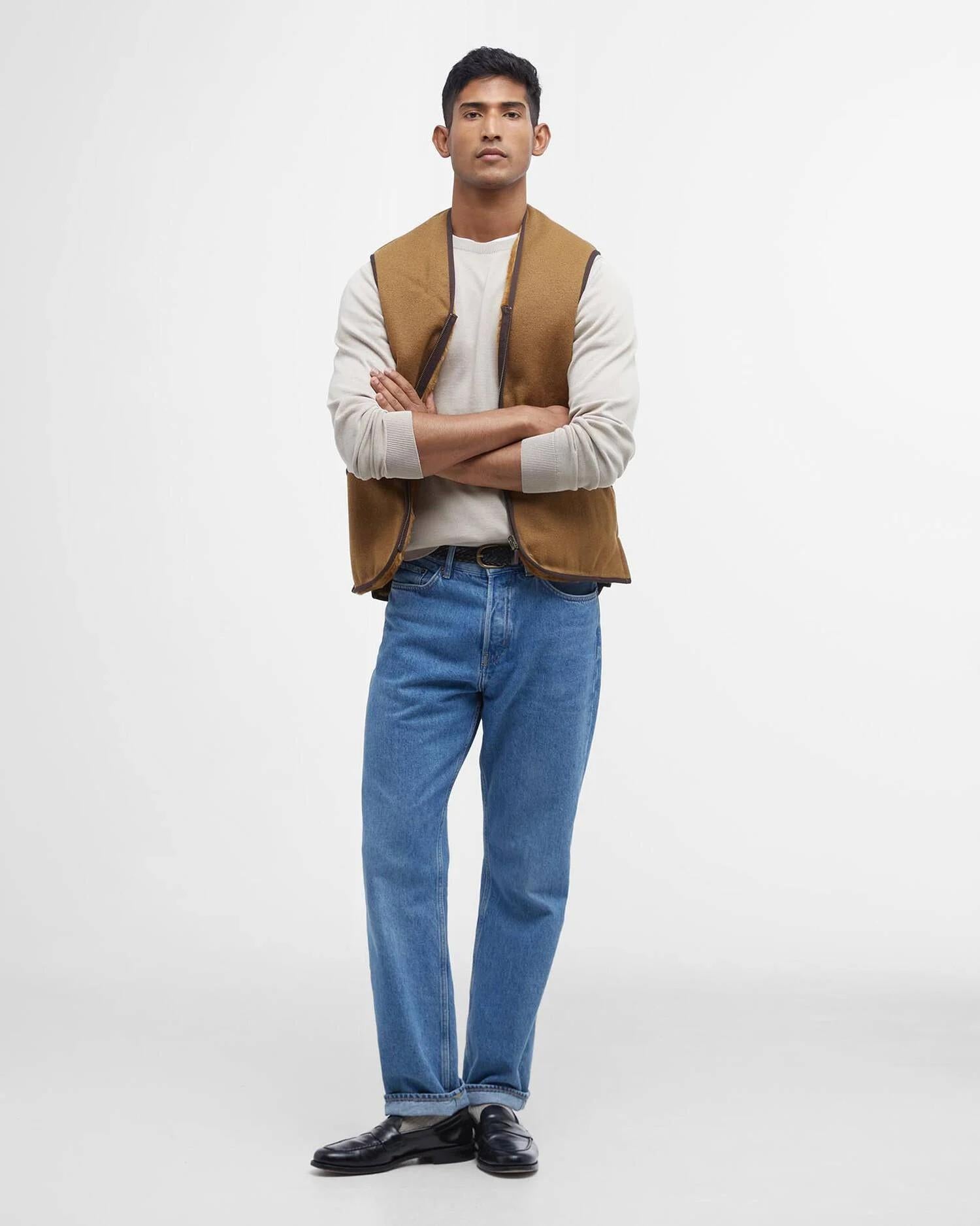 Gilet/fodera in pile caldo con cerniera MLI0004 BR31 BARBOUR 