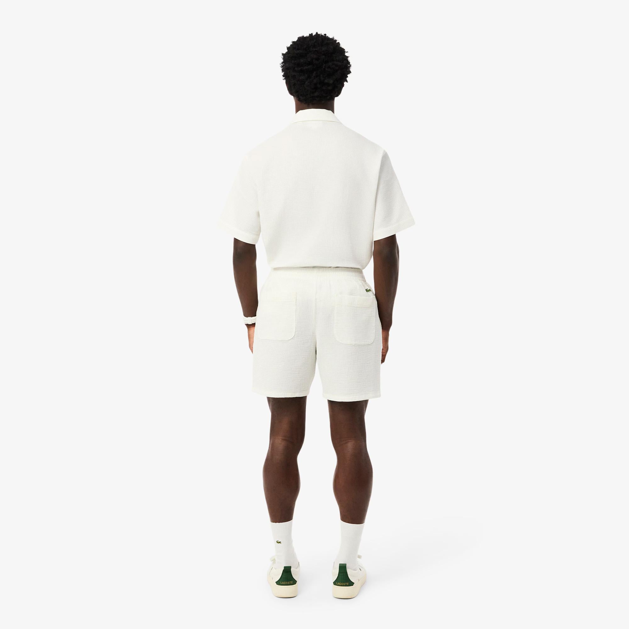 Shorts in cotone testurizzati GH9935 70V LACOSTE 