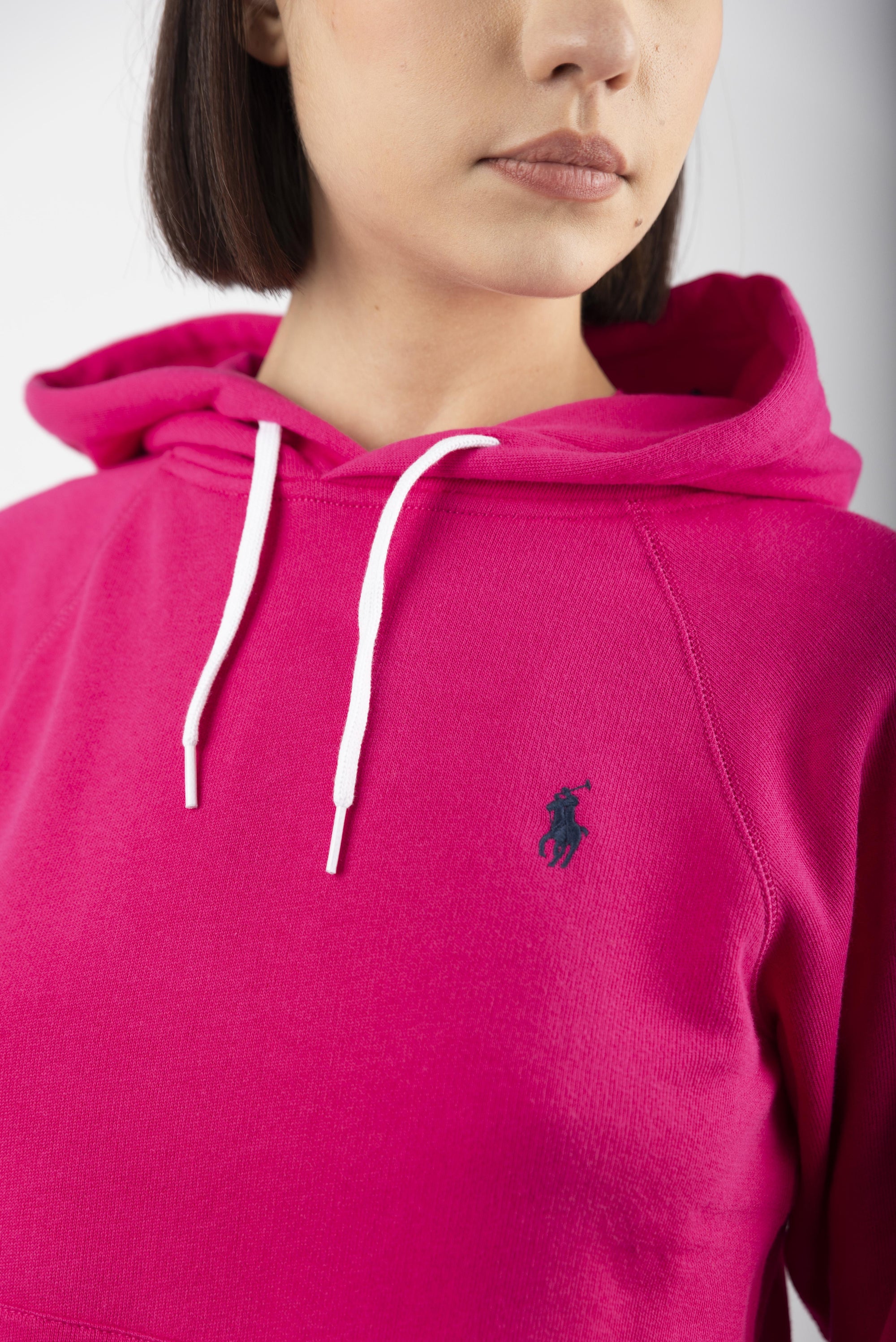 Pullover con cappuccio in felpa rosa brillante 211935583 011 POLO RALPH LAUREN 