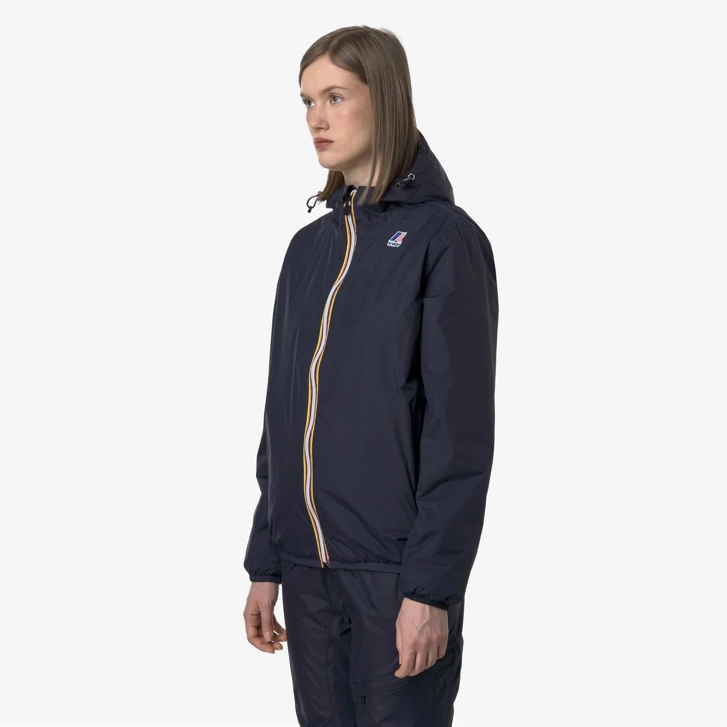 Giacca media calda unisex blu con materiali riciclati K61273W K89 K-WAY 