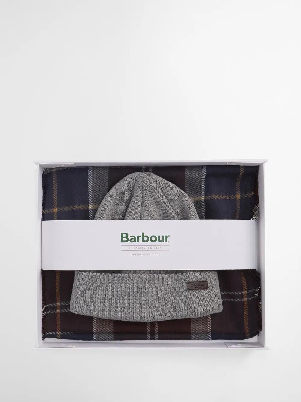 Set regalo con berretto Swinton e sciarpa Galingale MGS0079 TN38 BARBOUR 