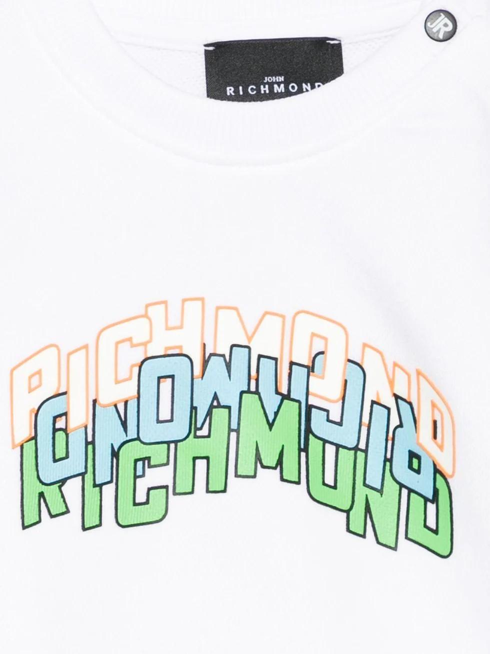 Felpa con logo sul davanti RIP26102FE WHITE RICHMOND 