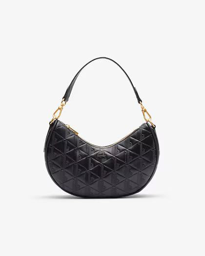 Borsa a mezzaluna in pelle goffrata NF4710 000 LACOSTE ACCESSORI 