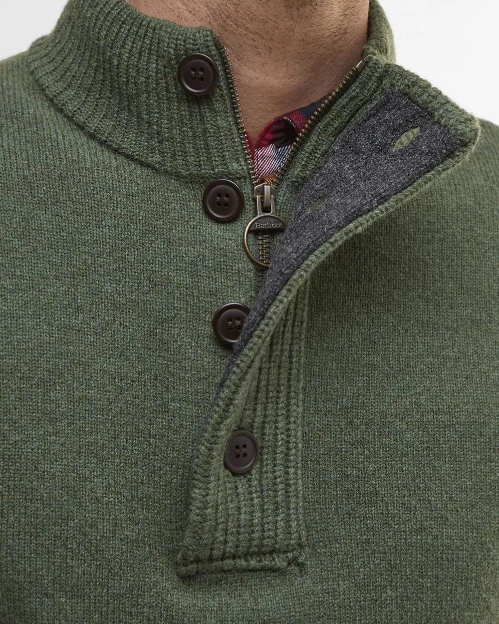 Felpa con toppa sul gomito Essential MKN0585 OL51 BARBOUR 