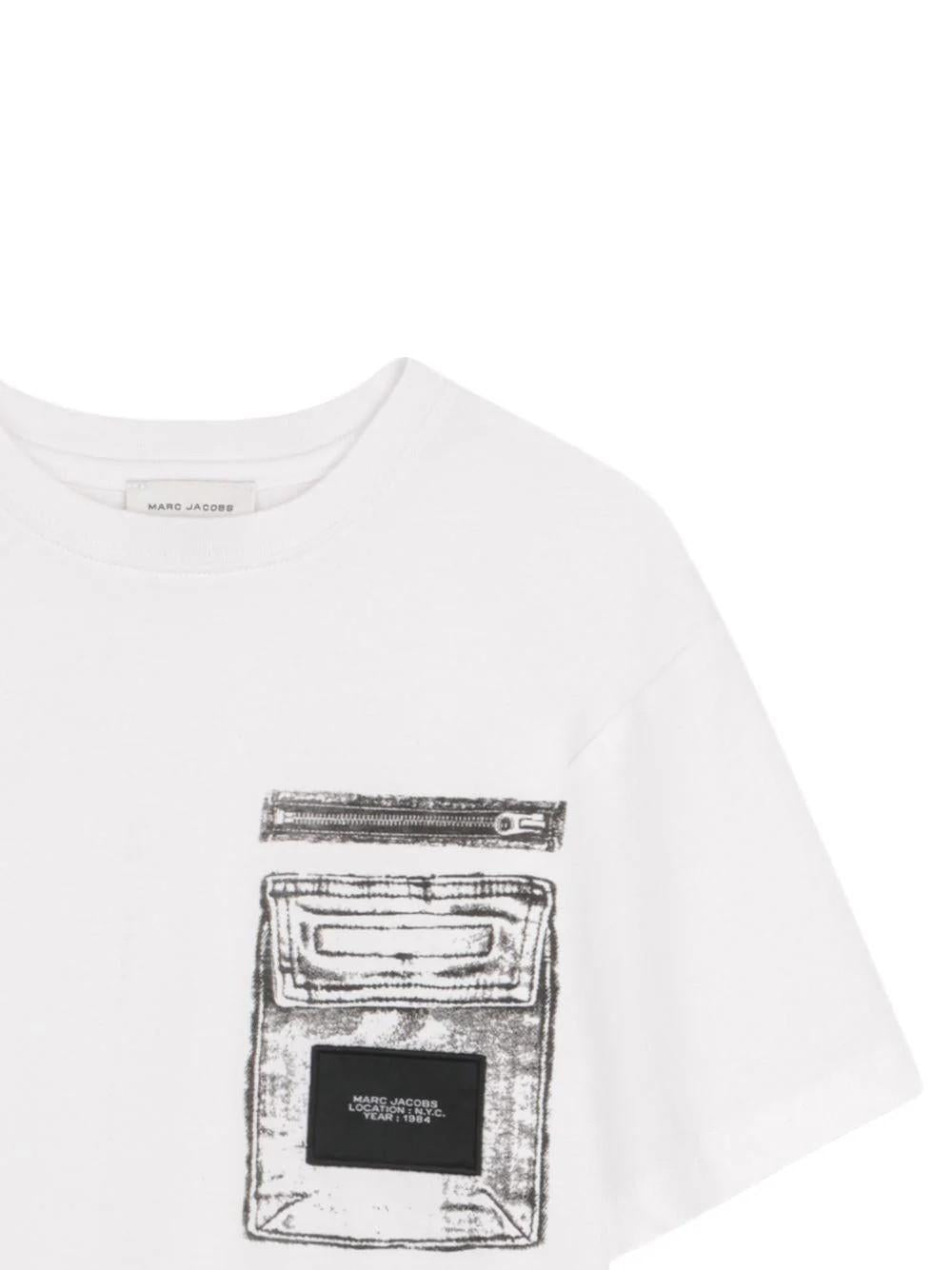T-shirt bianca con stampa grafica W60846 10P MARC JACOBS 