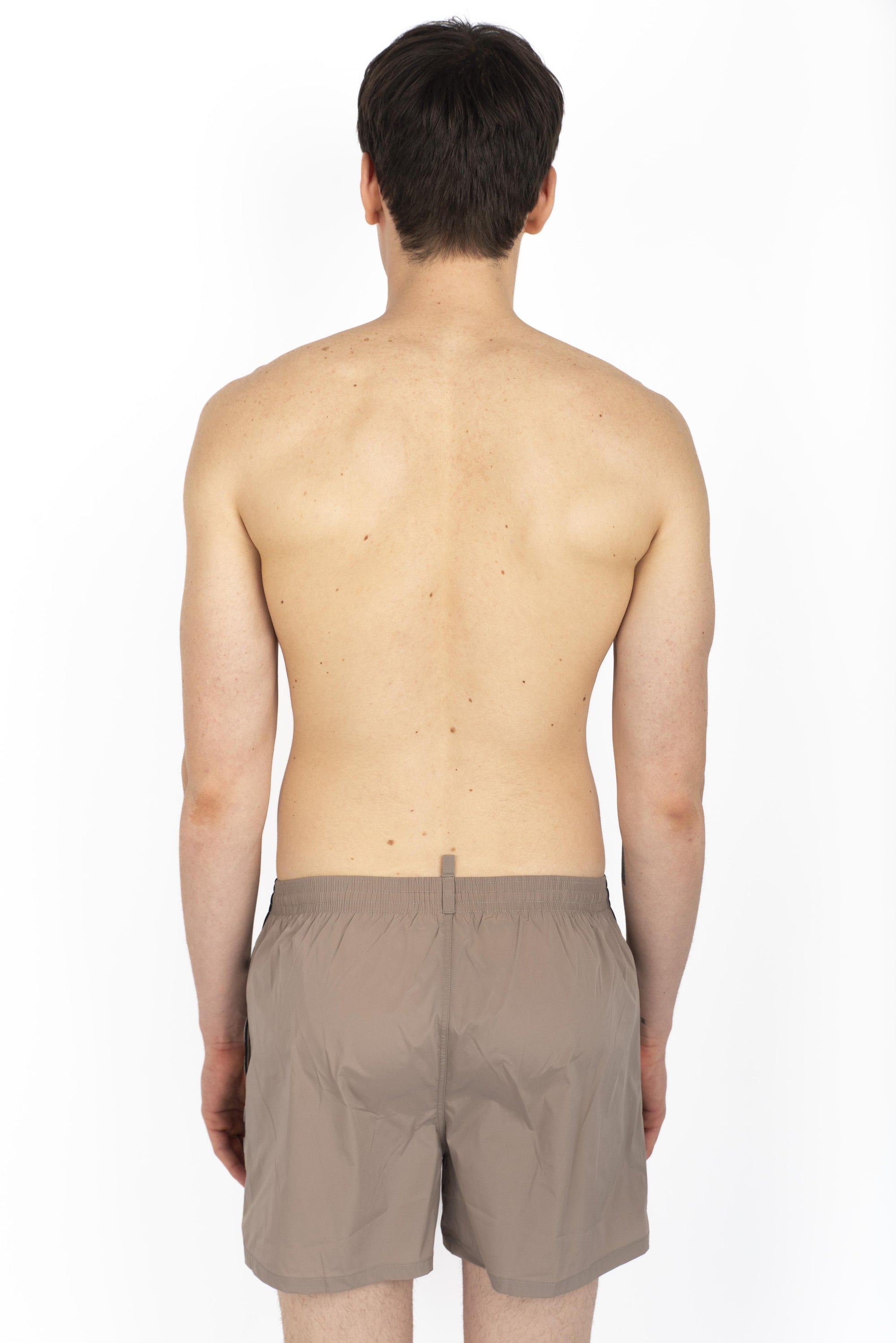 Swim boxer midi marrone con bande laterali  D7B626060 234 DSQUARED BEACHWEAR 