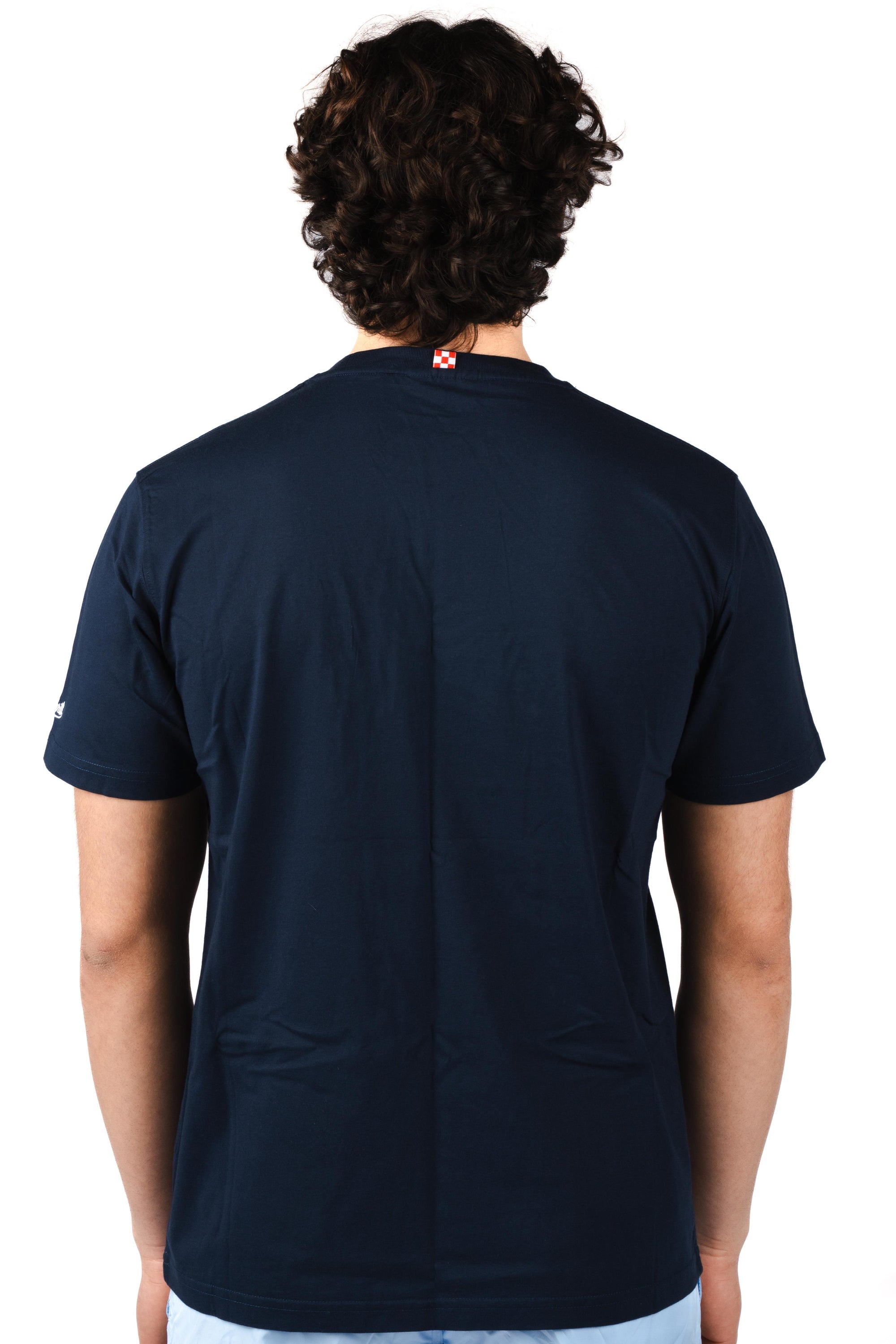 T-shirt Portofino blu con ricamo Grand Slam POT0001 04483L MC2 SAINT BARTH 