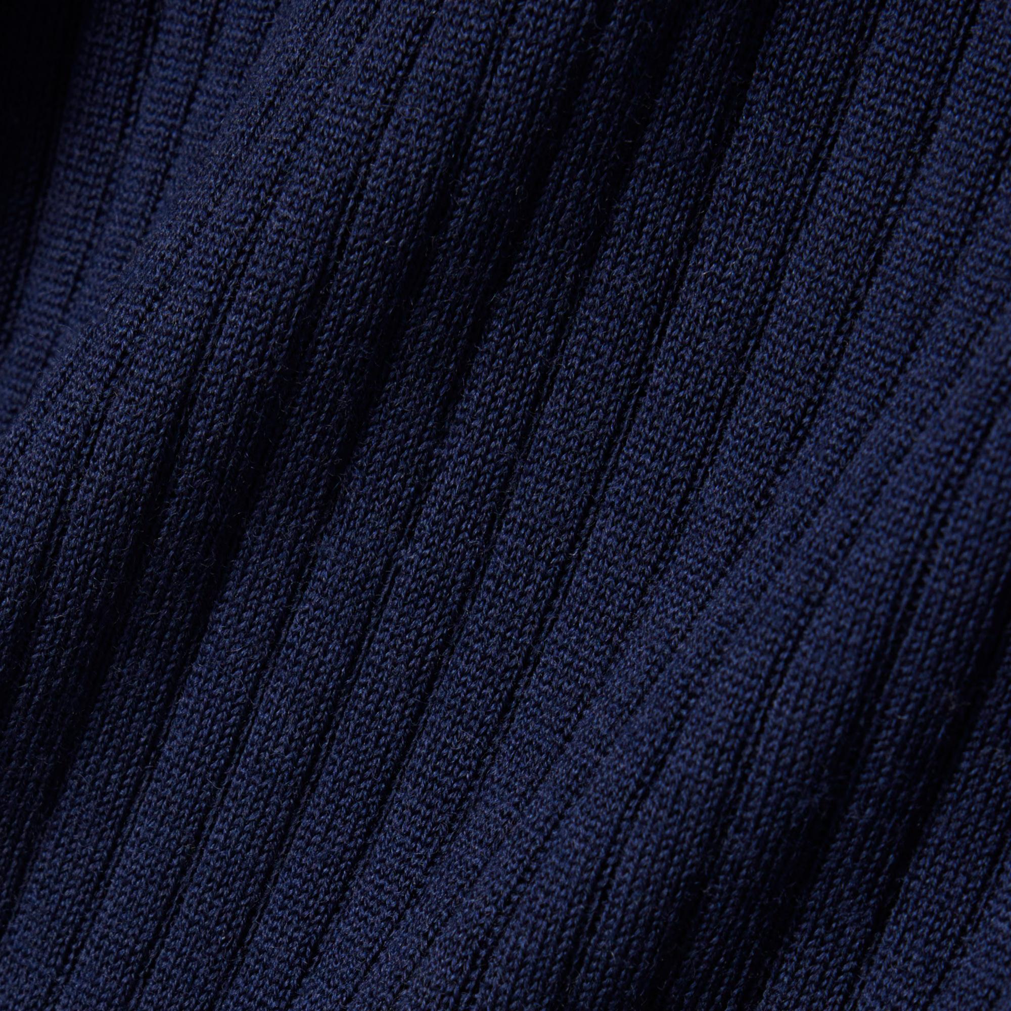 Maglione in lana merinos con collo a polo a coste 3D AF9984 166 LACOSTE 