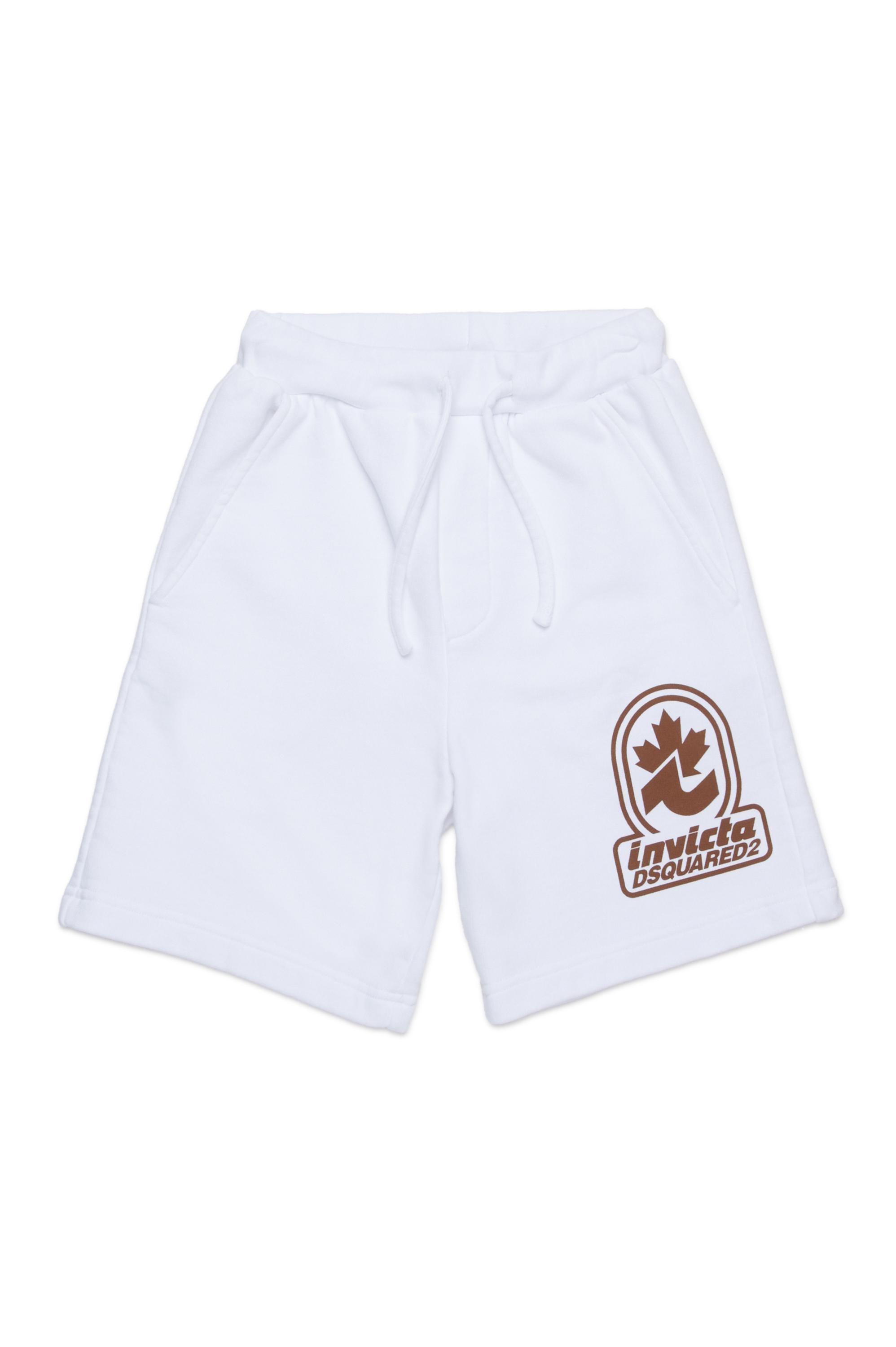 D2Kids Junior Invicta Shorts White DQ2908D0AD2 DQ100 DSQUARED2 