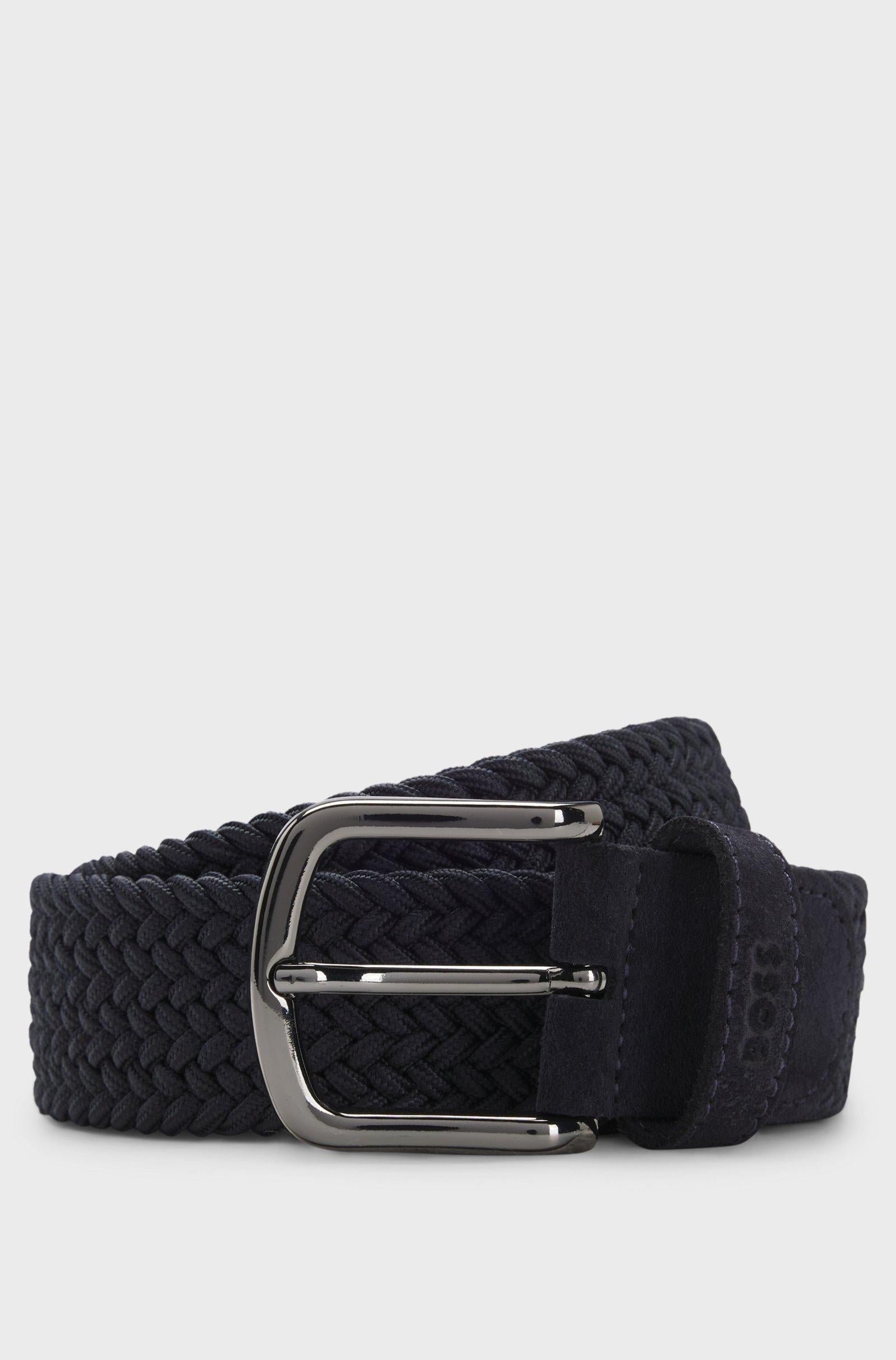 Cintura intrecciata con rifiniture in pelle 50537169 401 BOSS ACCESSORIES 