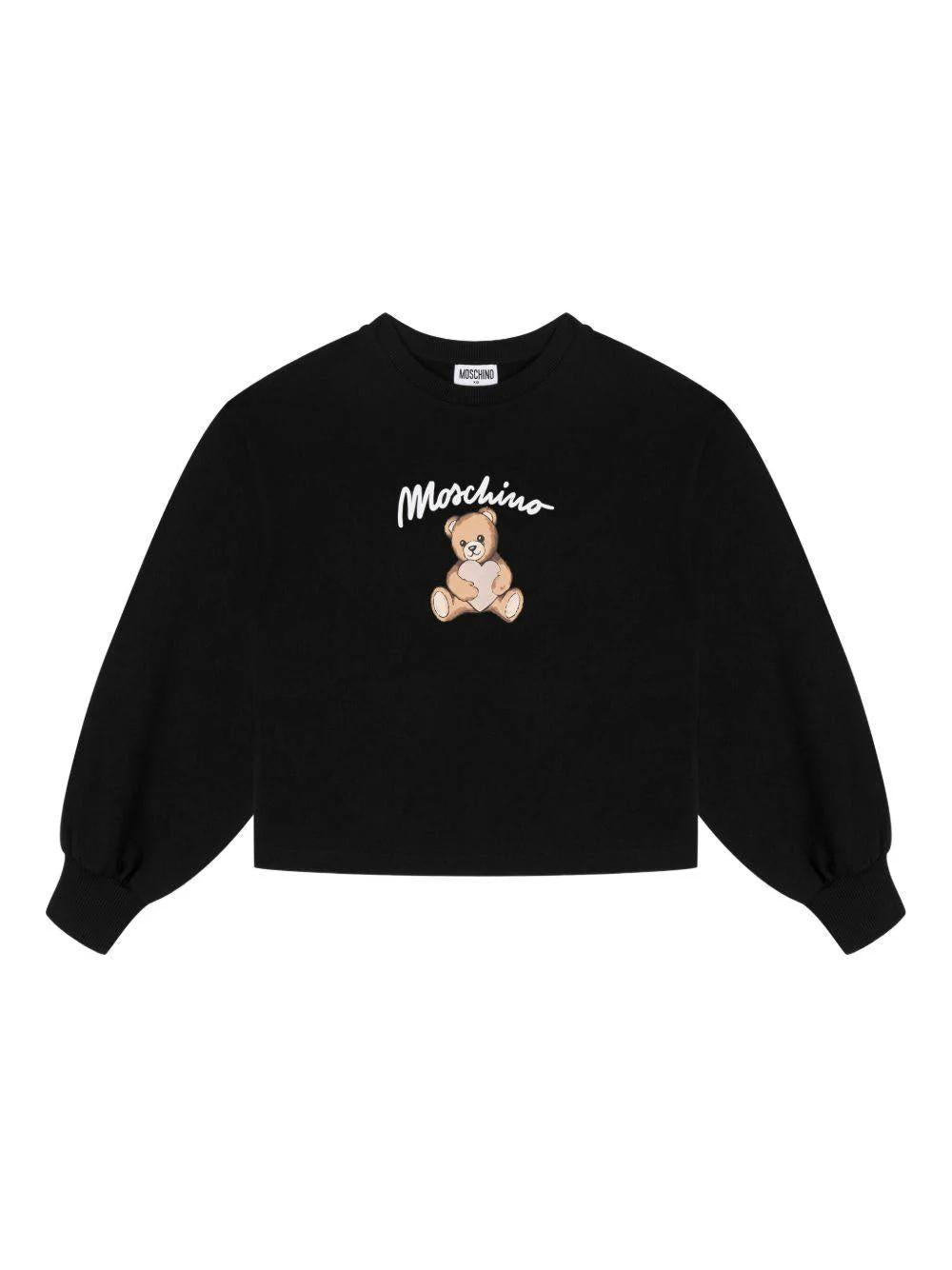 Felpa con stampa Teddy Bear HDF06ELDA14 60100A MOSCHINO KID 