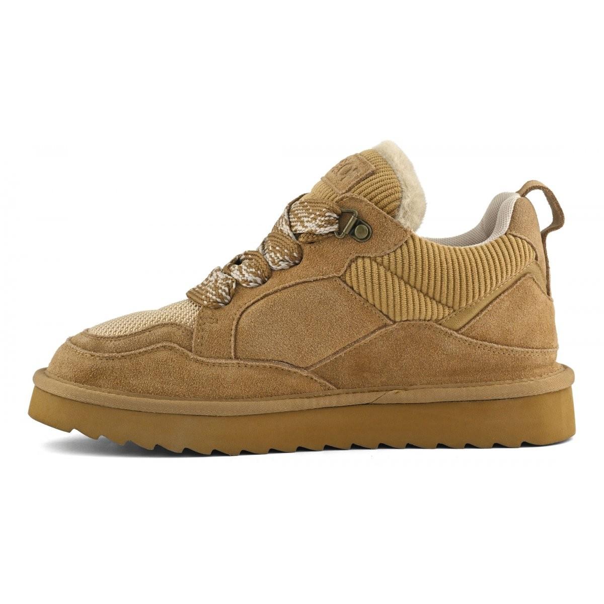 Sneaker in pelle scamosciata con lacci maxi HCYW261 TAN COLORS OF CALIFORNIA 