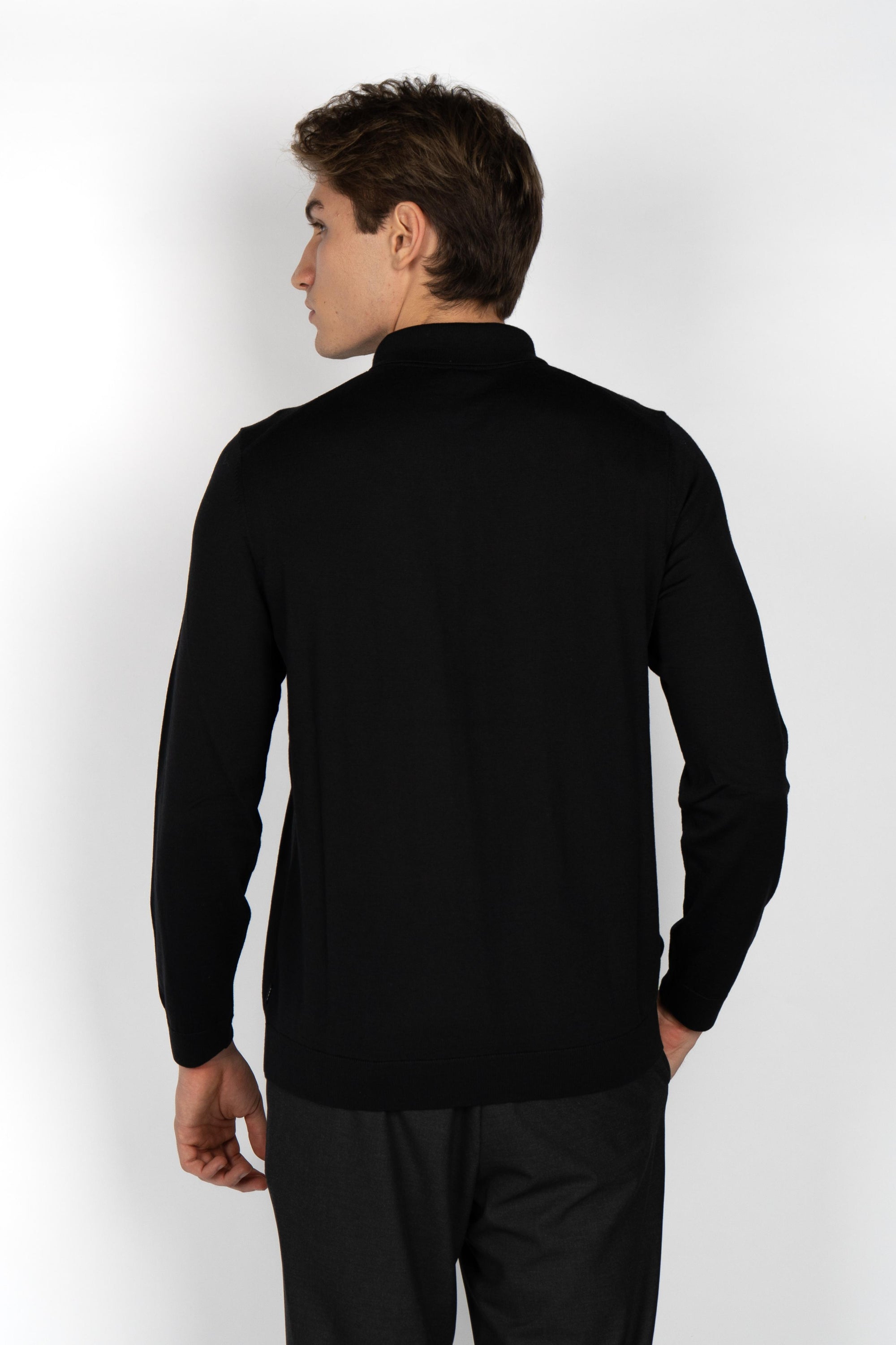 Cardigan con colletto polo 50550087 001 BOSS 