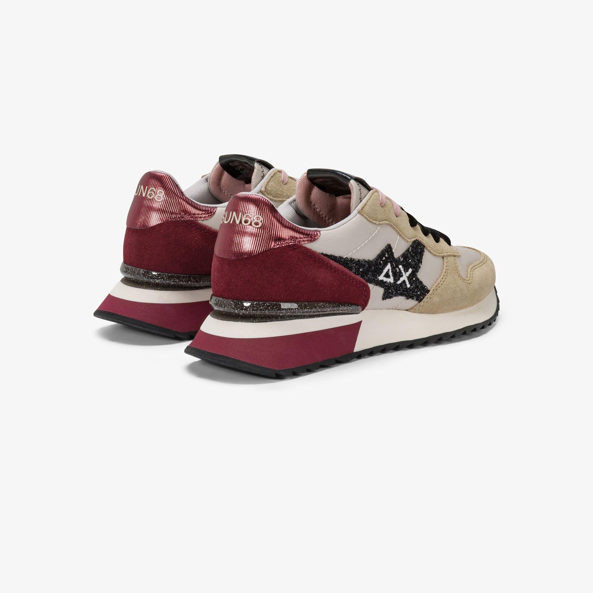 Sneaker Stargirl Glitter in nylon e suede Z45217 1635 SUN68 SHOES 