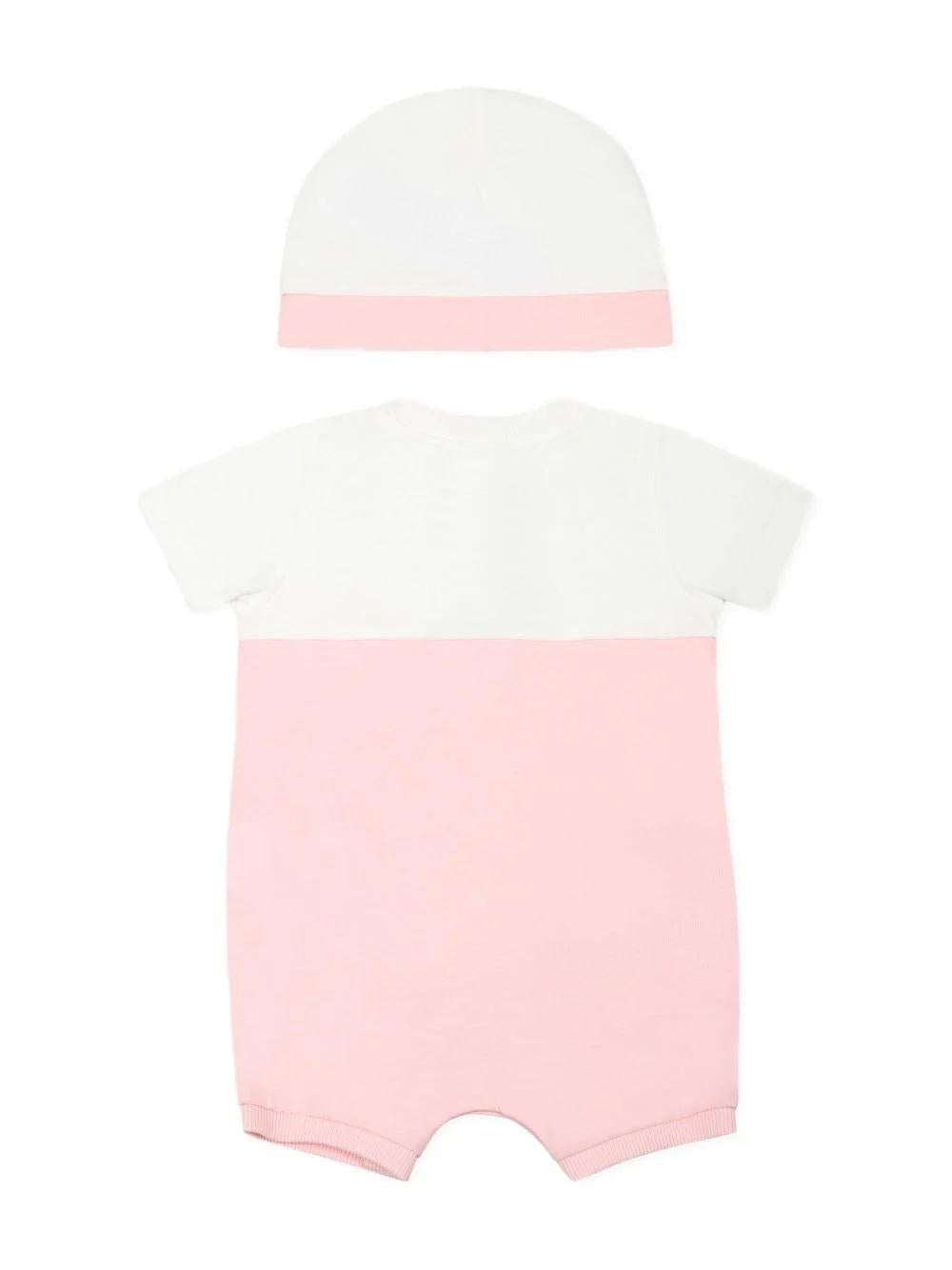 Body e cappellino per neonato con logo Teddy Bear MUY07ELAA27A 50209 MOSCHINO BABY 