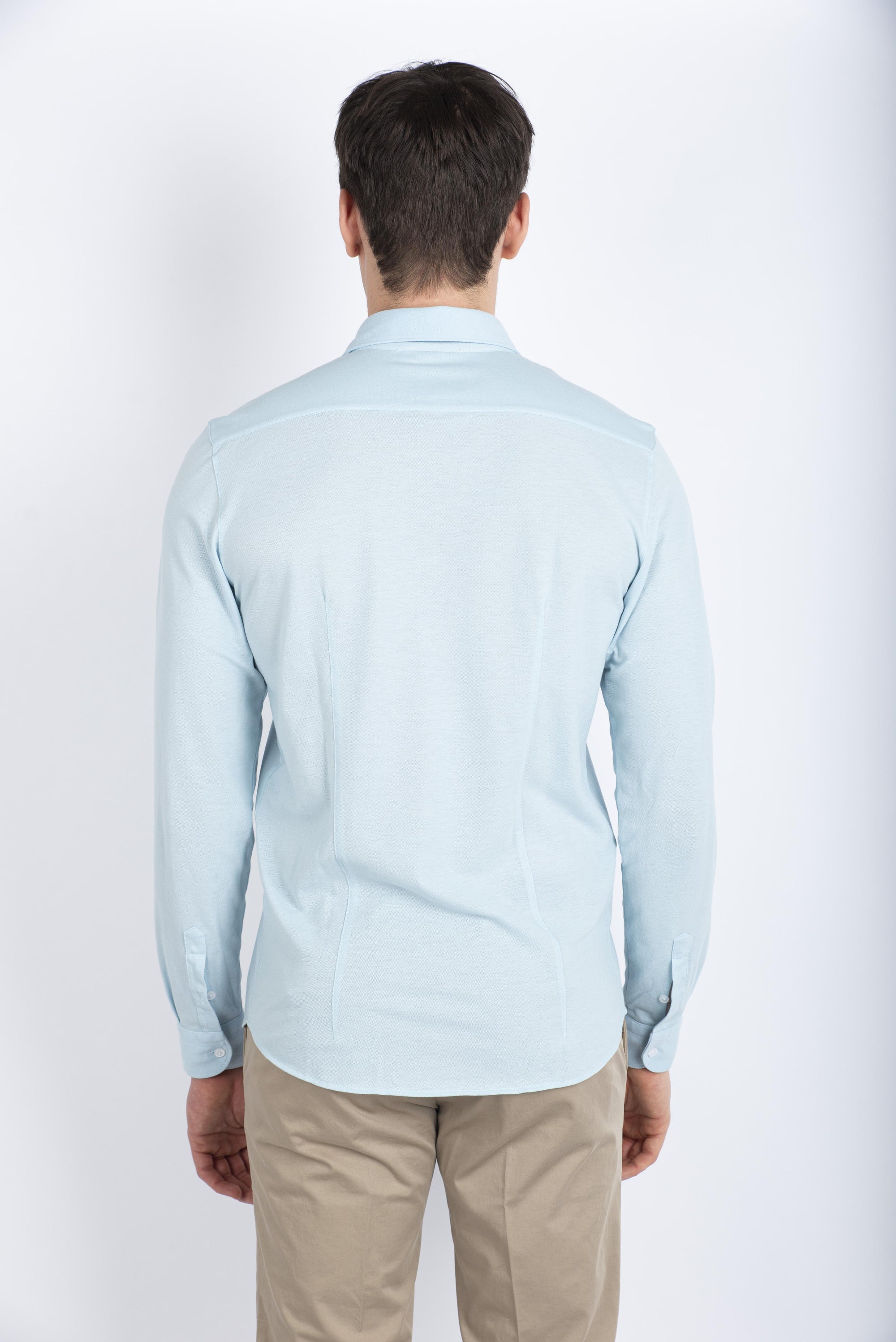 Camicia in piquet azzurro  60120/81402 603 GRAN SASSO 