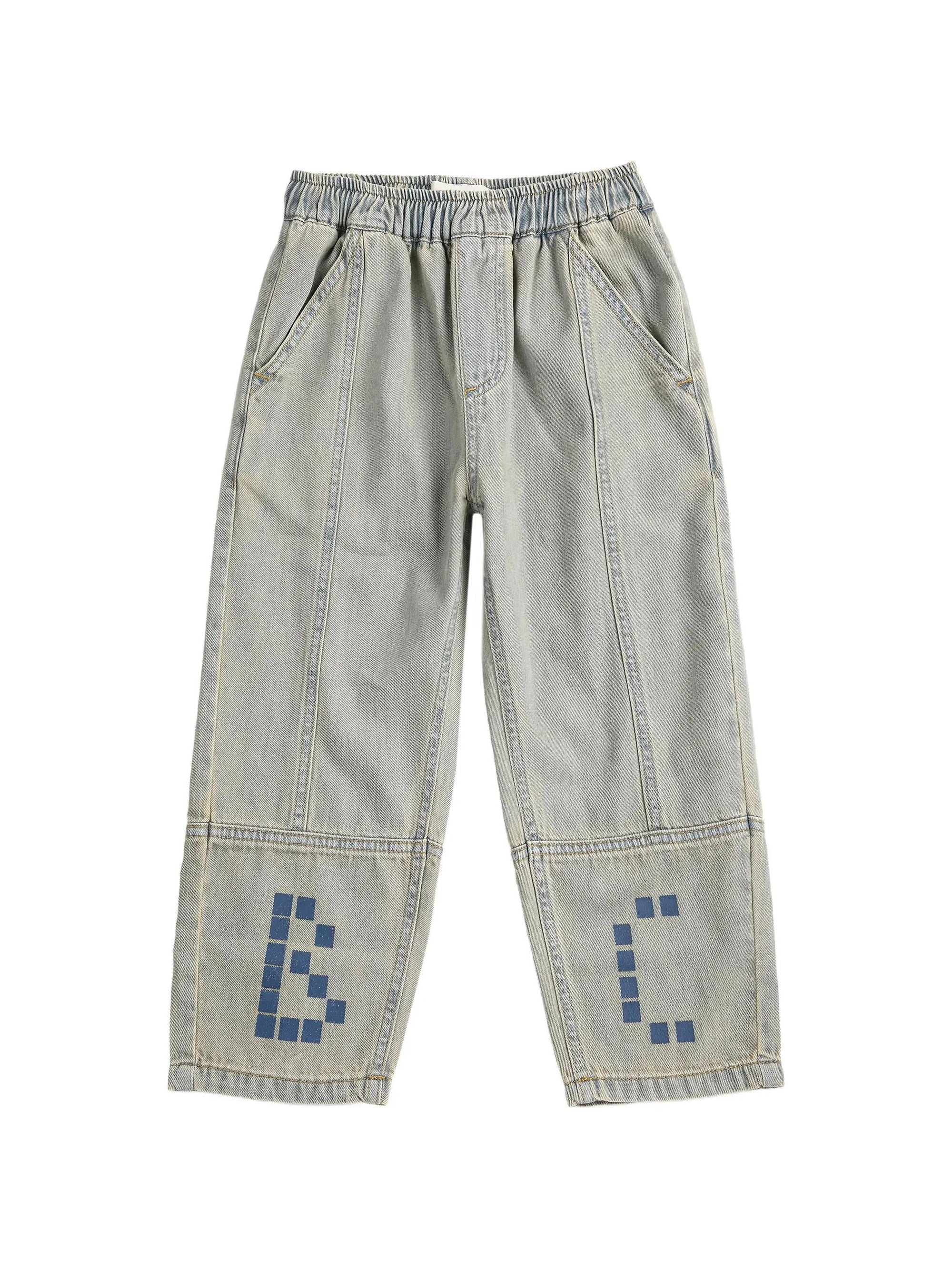 Jeans con stampa logo B126AC098 461 BOBO CHOSES 