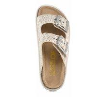 Sandalo rafia laminata con fibbie HCBIOW07 SIL COLORS OF CALIFORNIA 