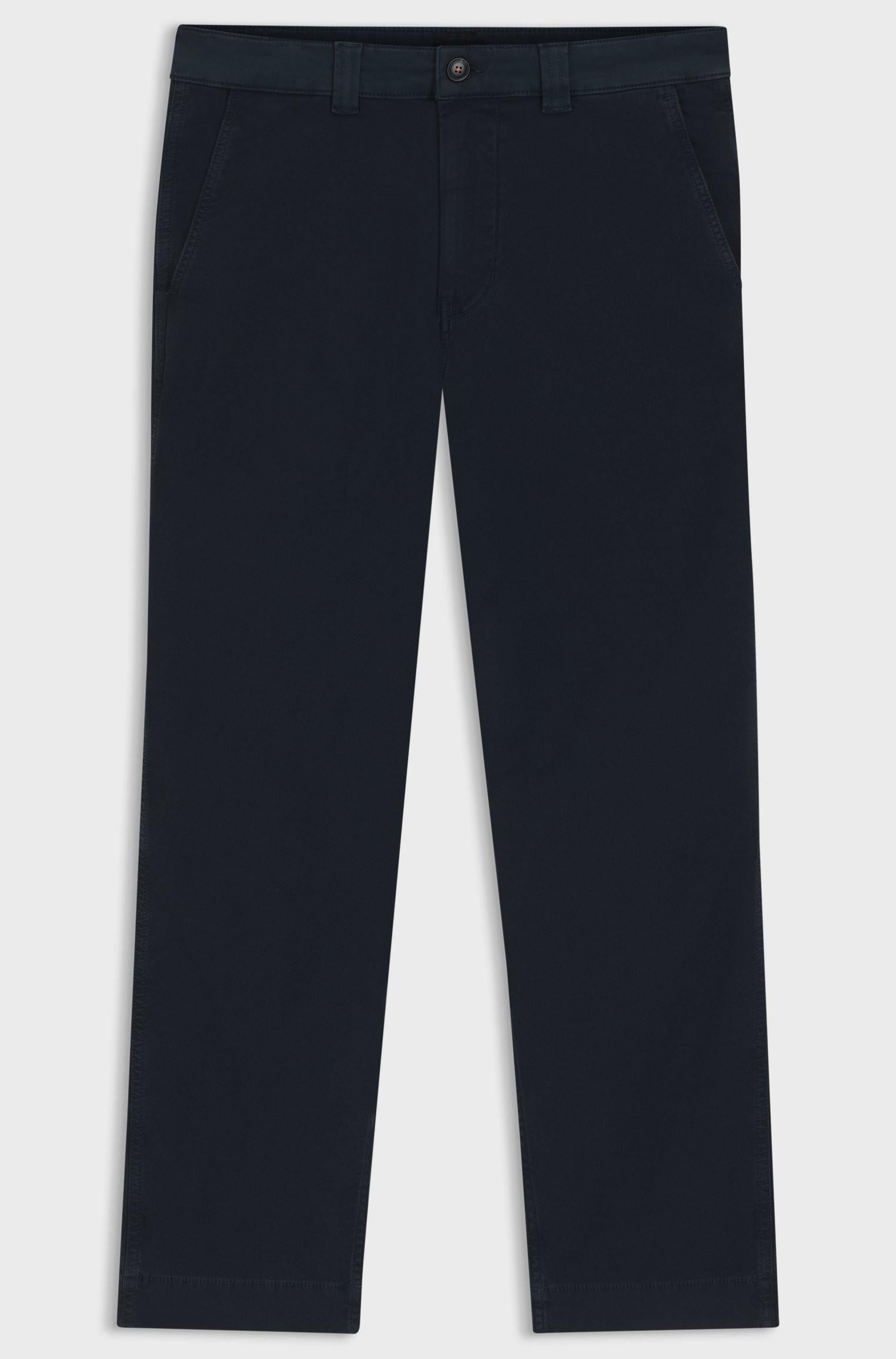 Pantaloni straight fit in twill di cotone elasticizzato 50542911 404 BOSS 